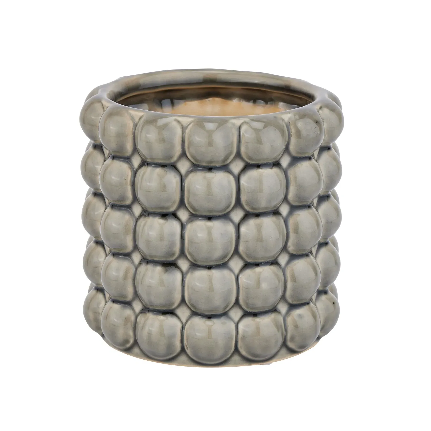 Bubble Textured Planter - Grey, Ceramic