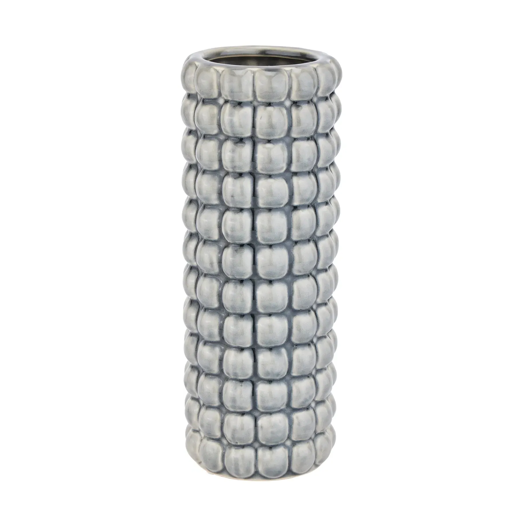 Bubble Textured Vase - Grey, Ceramic