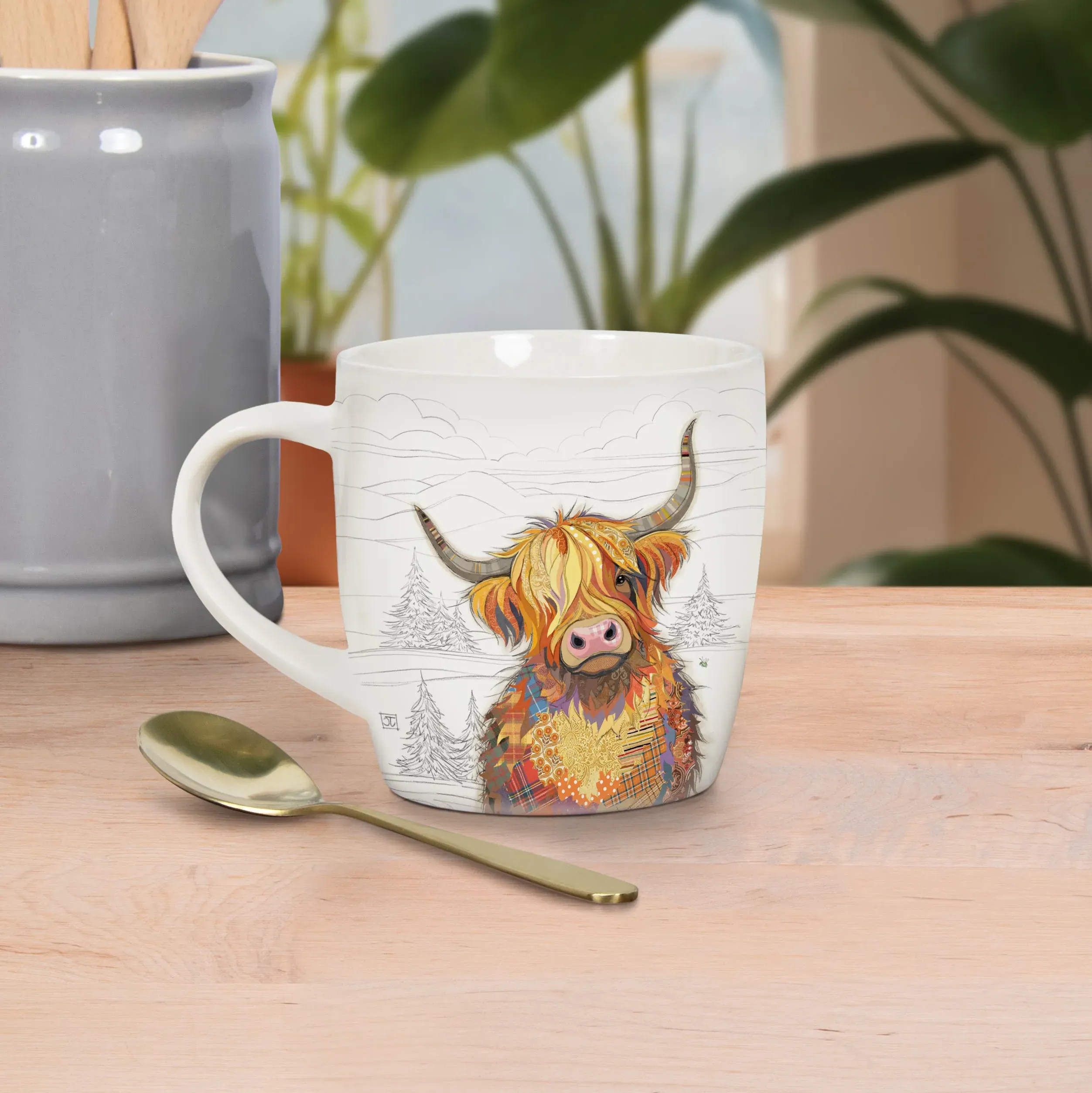 Bug Art by Leonardo Highland Cow Mug - Multi by Julian Charles