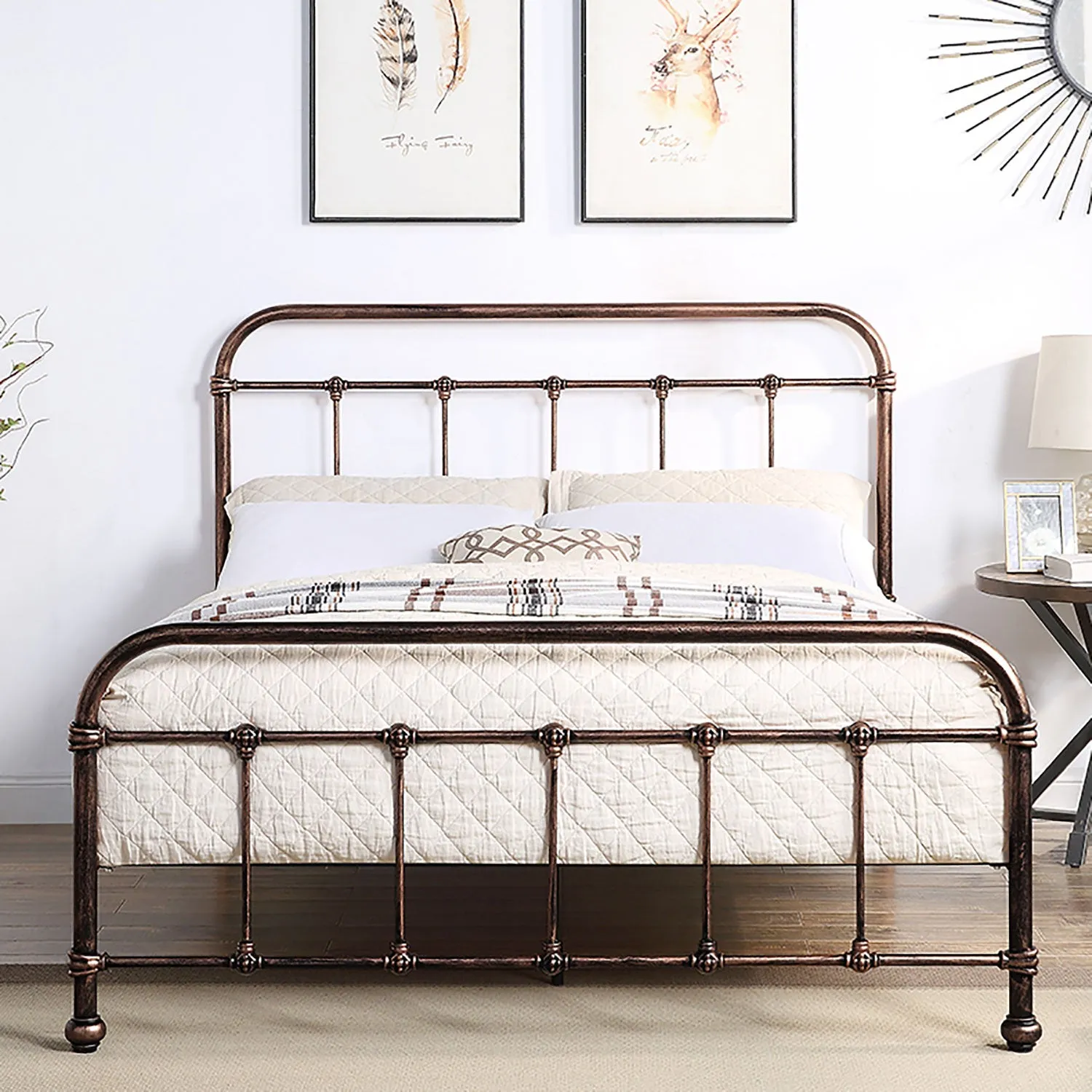 Burford King Size Metal Bed - Copper by Julian Charles, alternate view