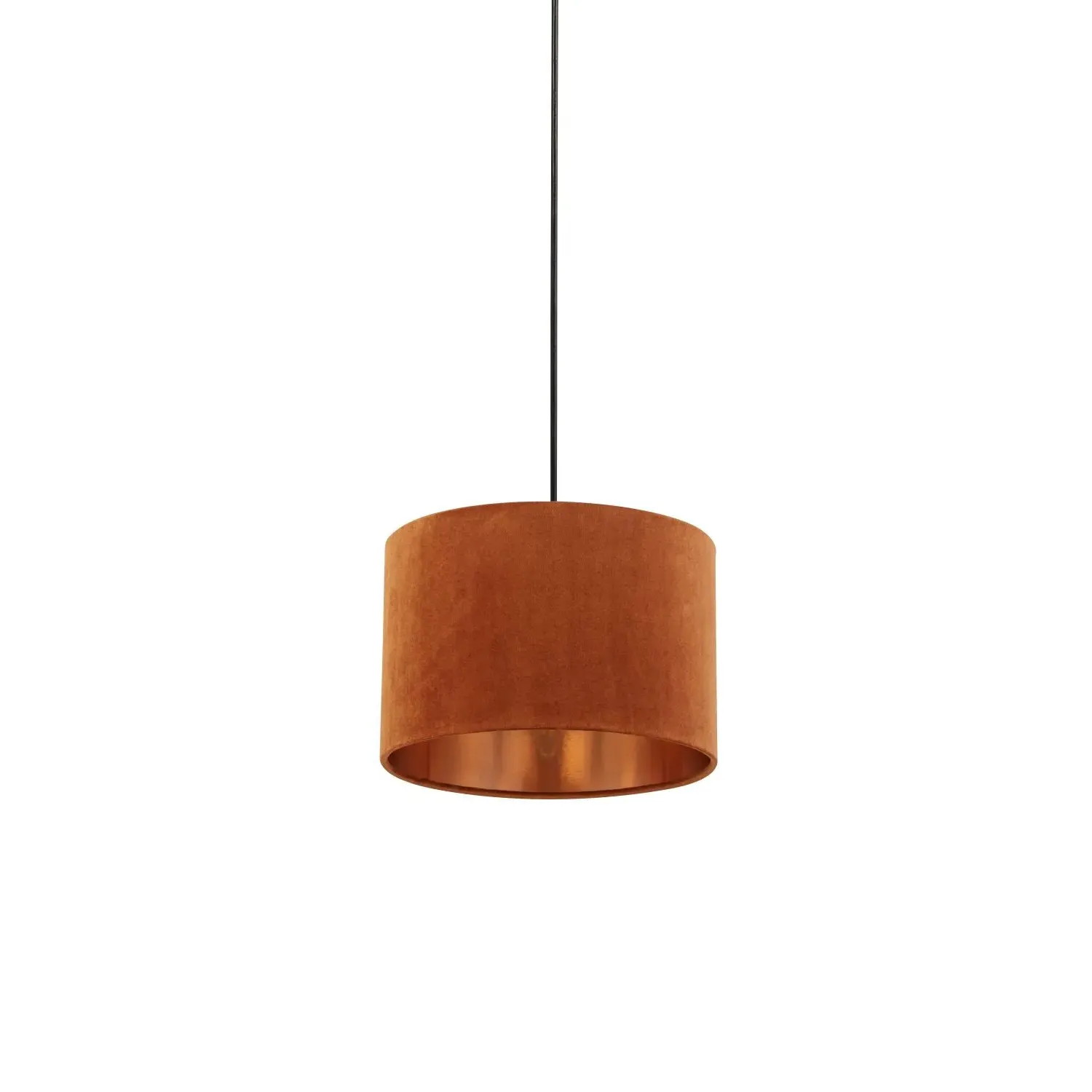 30cm Light Shade Easy Fit - Orange, Velvet by Julian Charles, alternate view