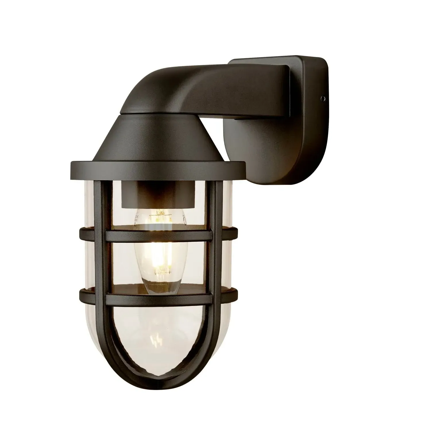 Cage Outdoor Wall Light - Black, Metal