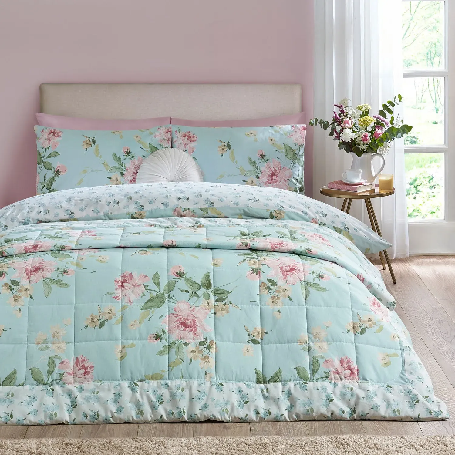 Catherine Lansfield Avebury Reversible Quilted Bedspread - Blue product
