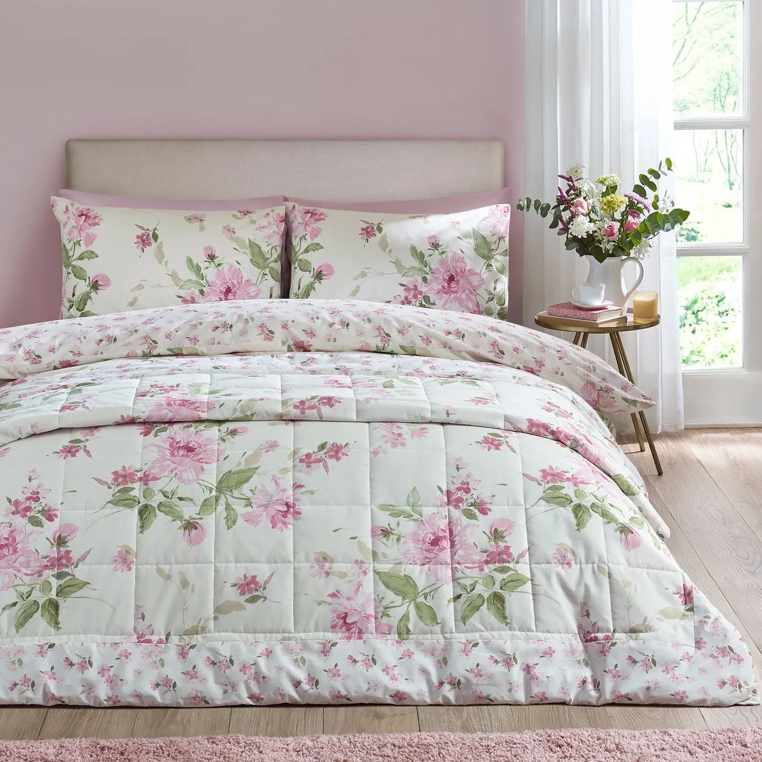 Catherine Lansfield Avebury Reversible Quilted Bedspread - Cream product