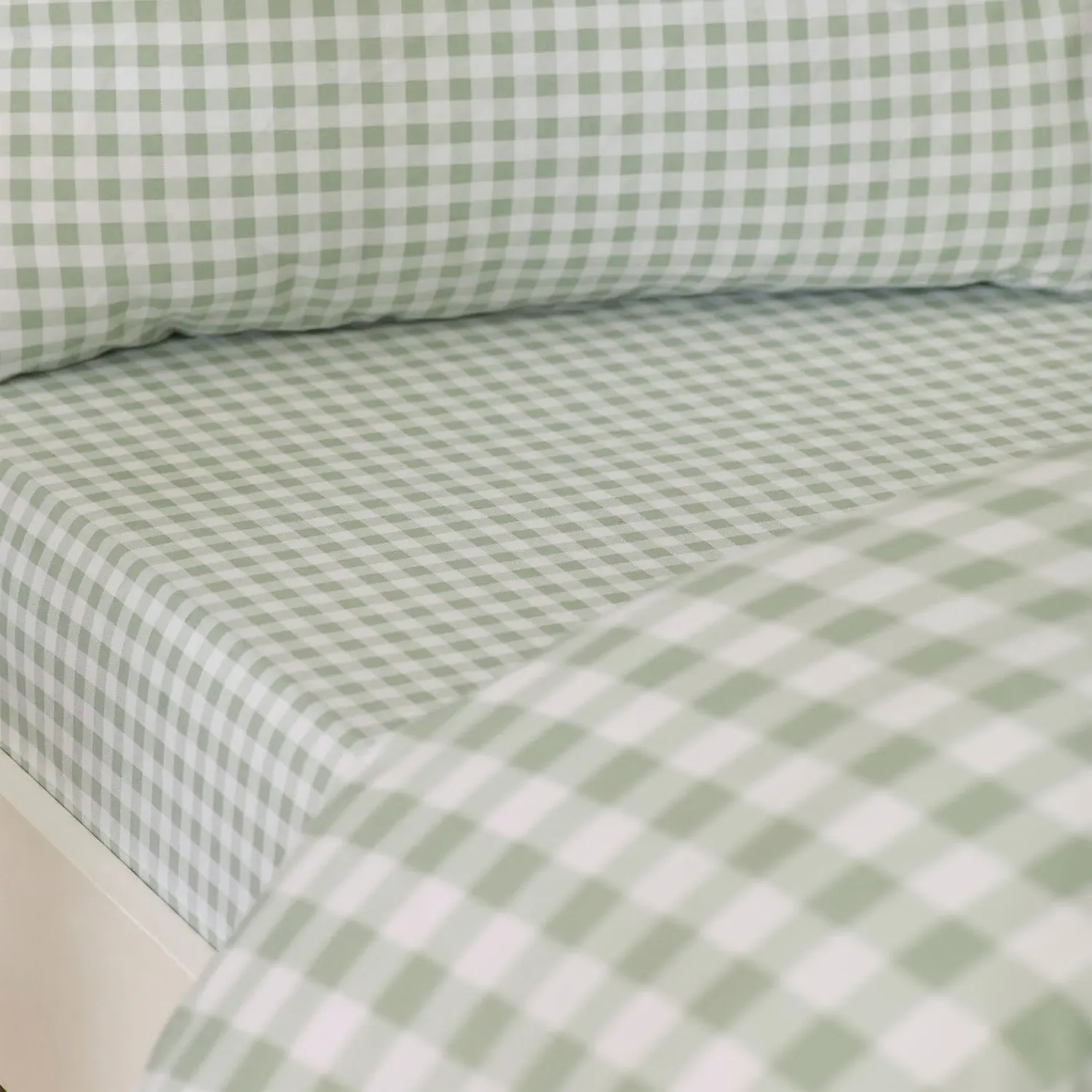Catherine Lansfield Bamford Single Fitted Sheet - Green, Gingham Check product
