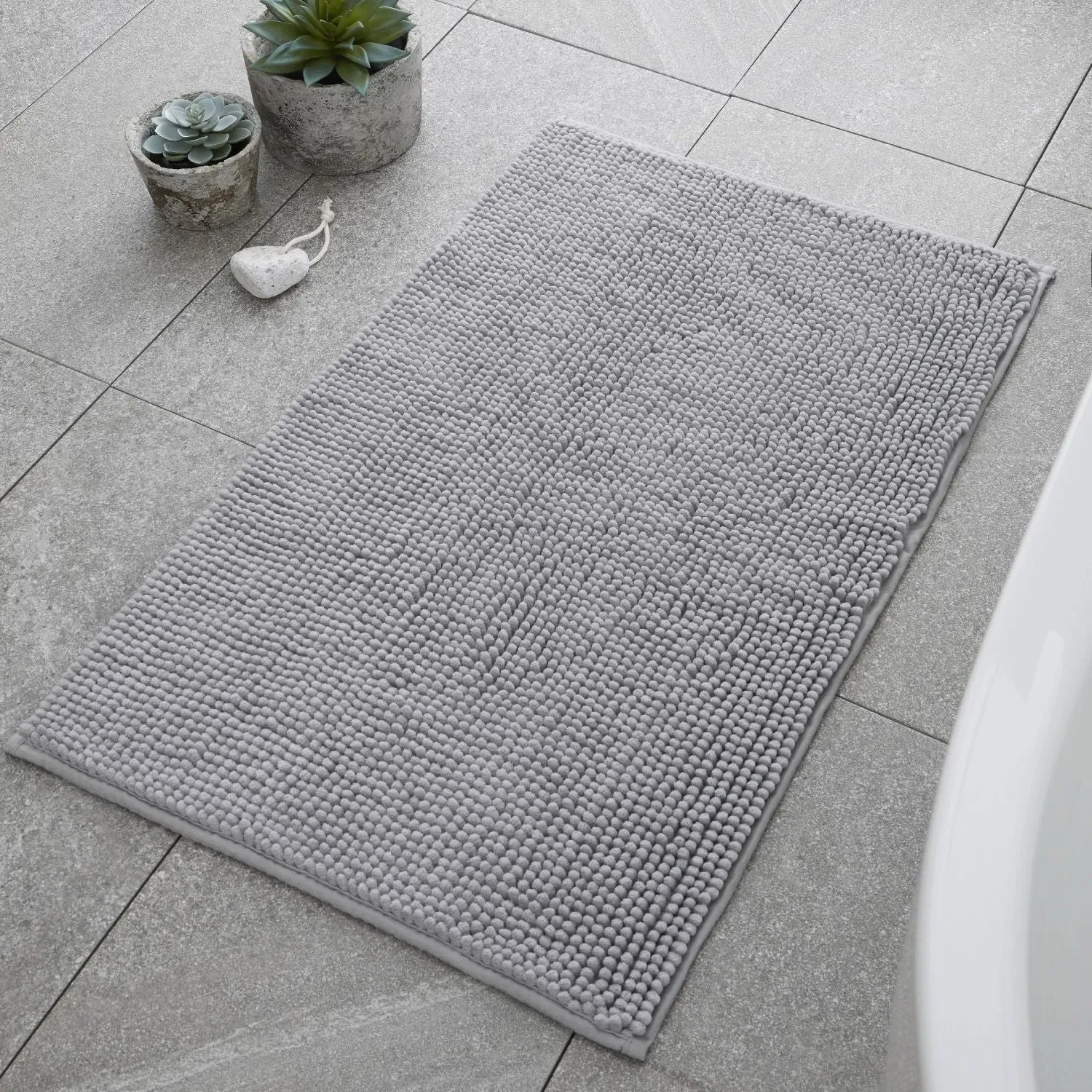 Catherine Lansfield Bobble Bath Mat - Silver Grey product