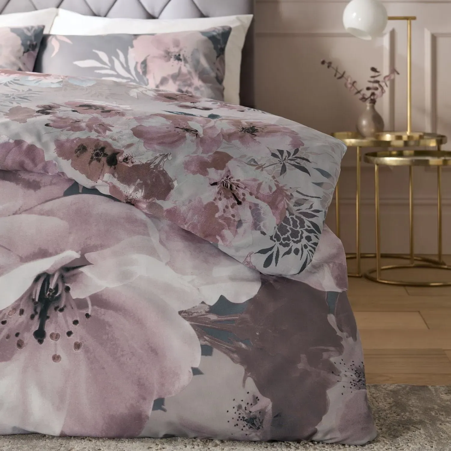 Single Duvet Set Reversible - Grey, Cotton Blend alternate view