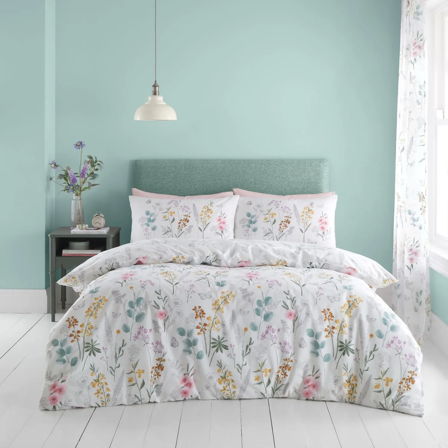 Single Duvet Set Reversible - White, Cotton product