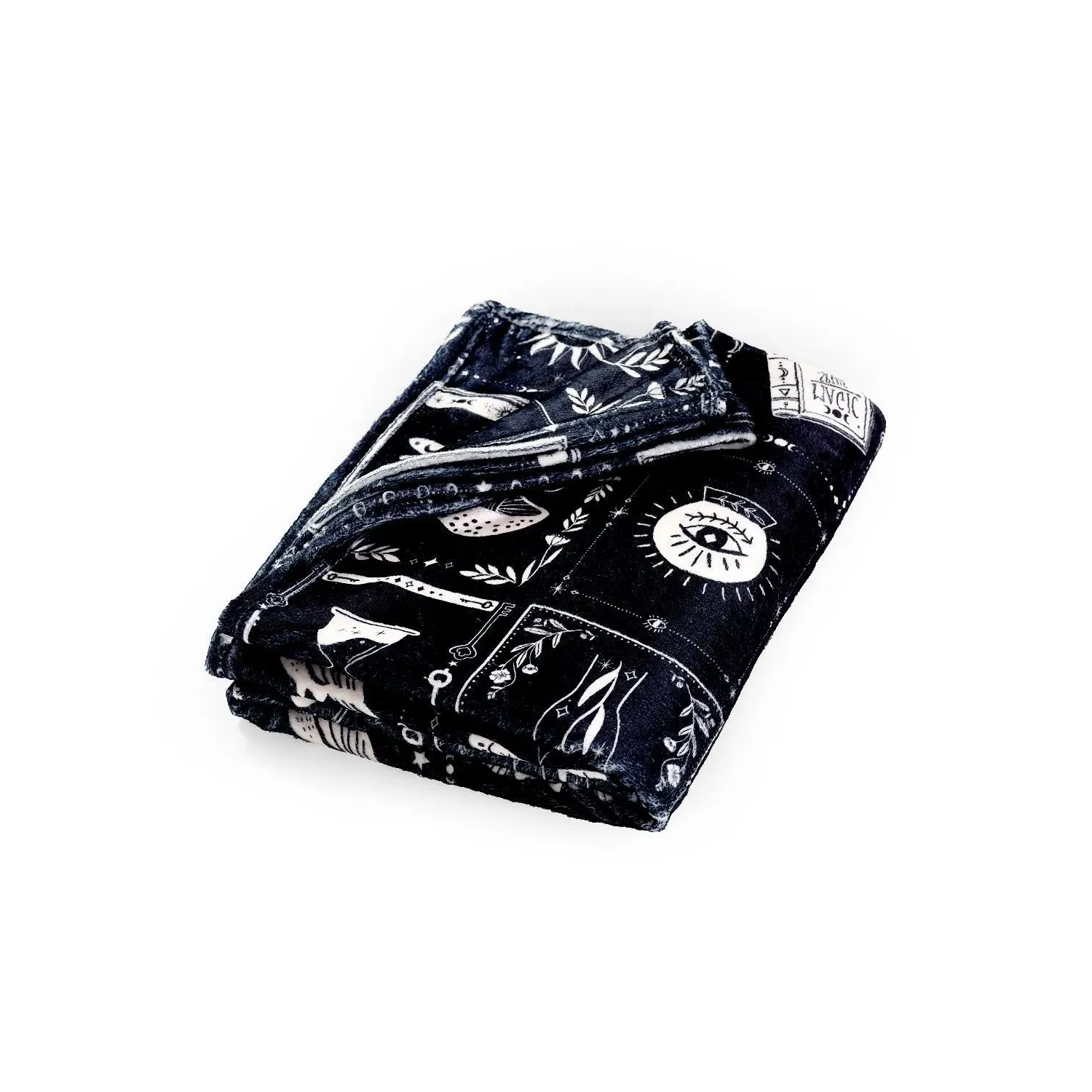 Catherine Lansfield Enchanted Witchcraft Fleece Throw - Black by Julian Charles, alternate view