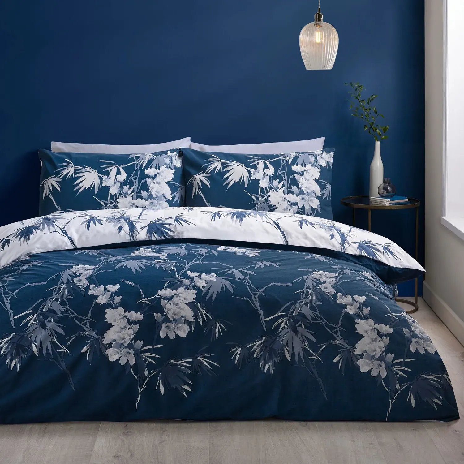 Catherine Lansfield Kyoto Single Duvet Set Reversible - Blue product