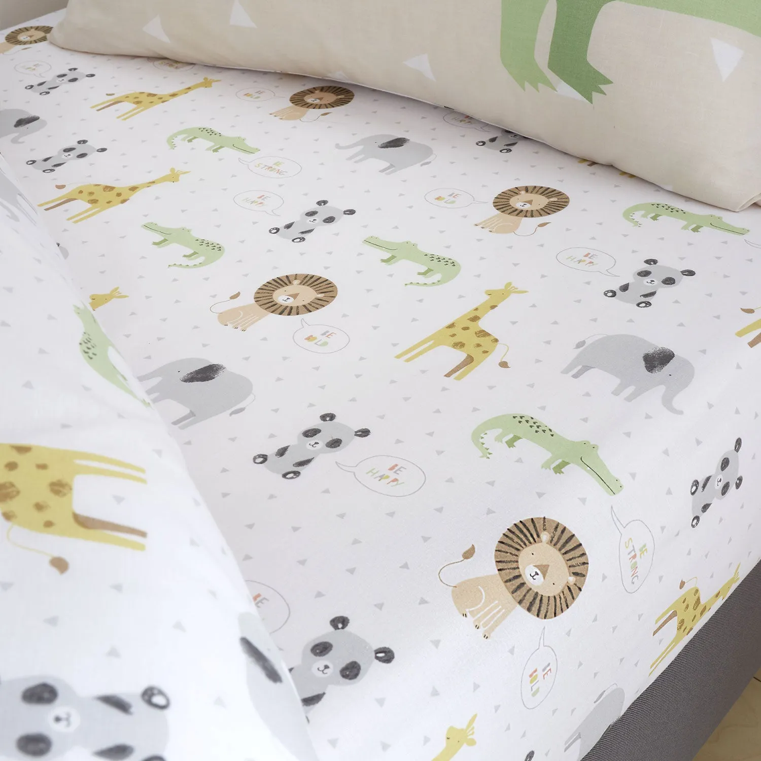 Cot Bed Fitted Sheet - Natural, Cotton Blend product