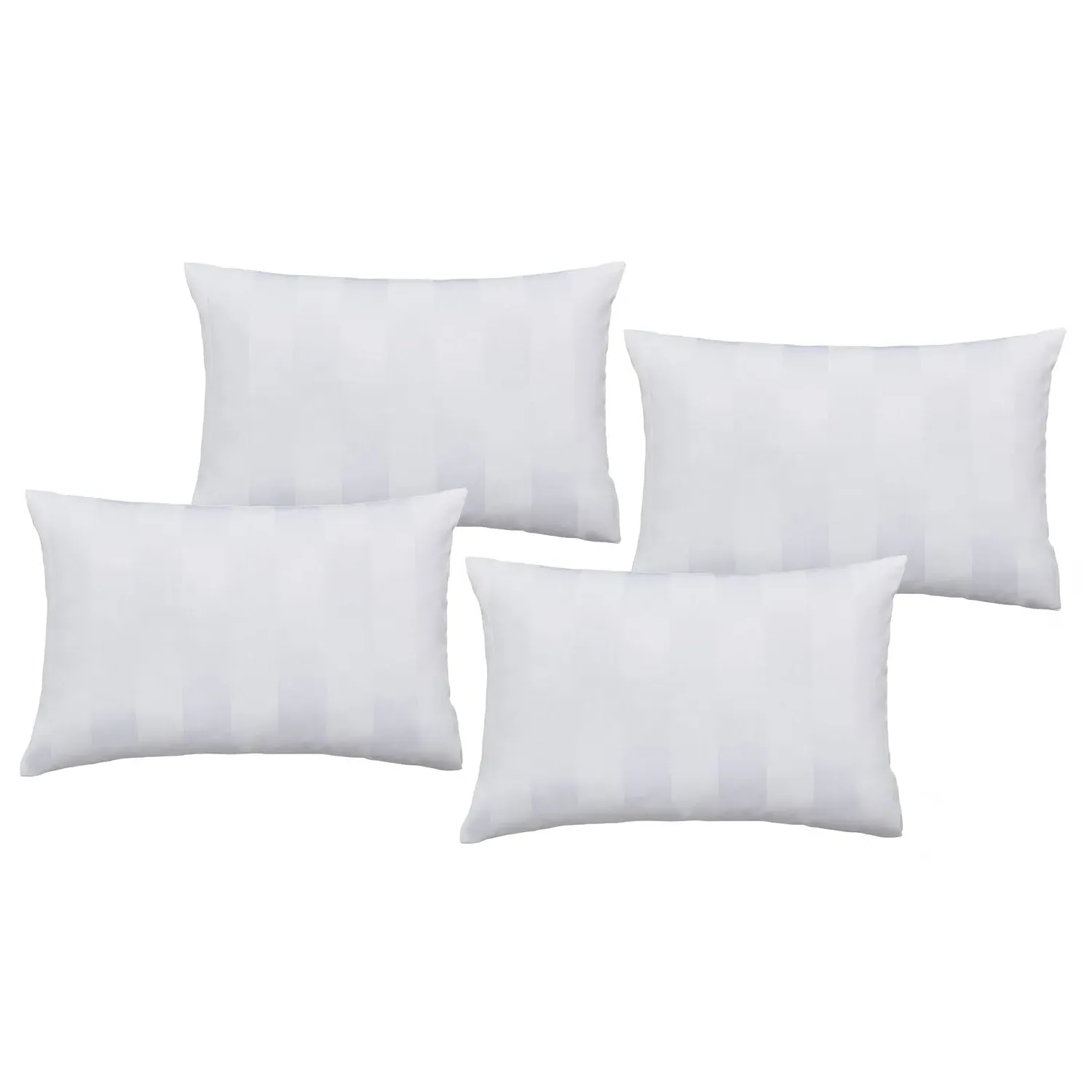 Catherine Lansfield Satin Stripe Standard Pillowcase Pack of 4 - White product