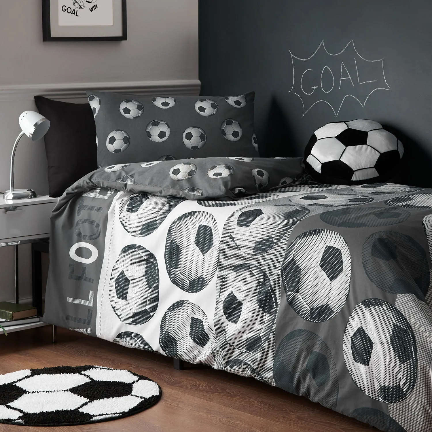 Catherine Lansfield Single Reversible Duvet Set - Grey product