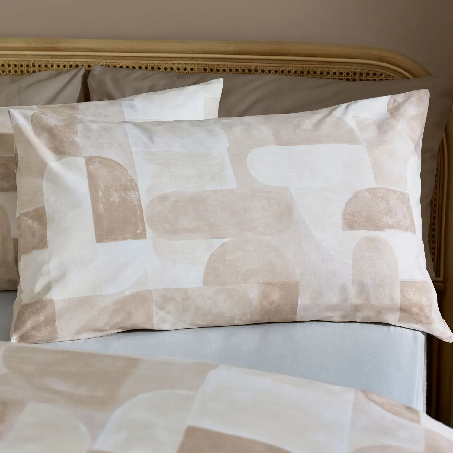Catherine Lansfield Sloane Double Duvet Set - Natural alternate view