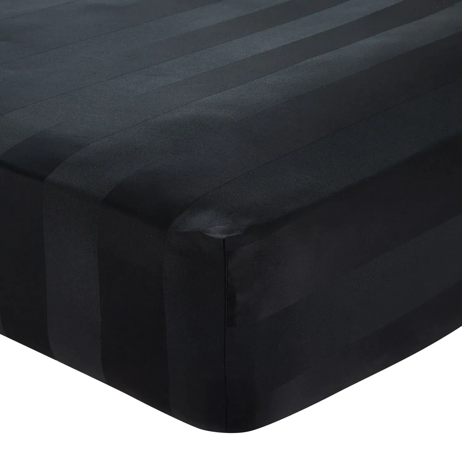 Catherine Lansfield So Soft Satin Stripe Single Fitted Sheet - Black product