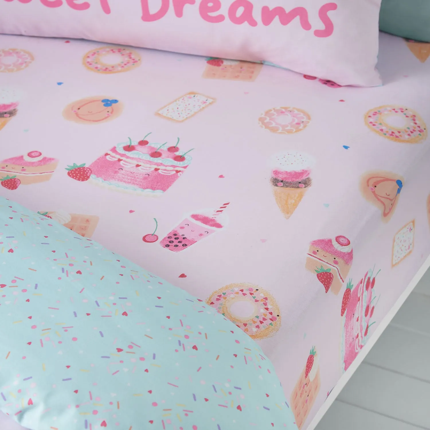 Catherine Lansfield Sweet Treats Single Fitted Sheet - Pink product