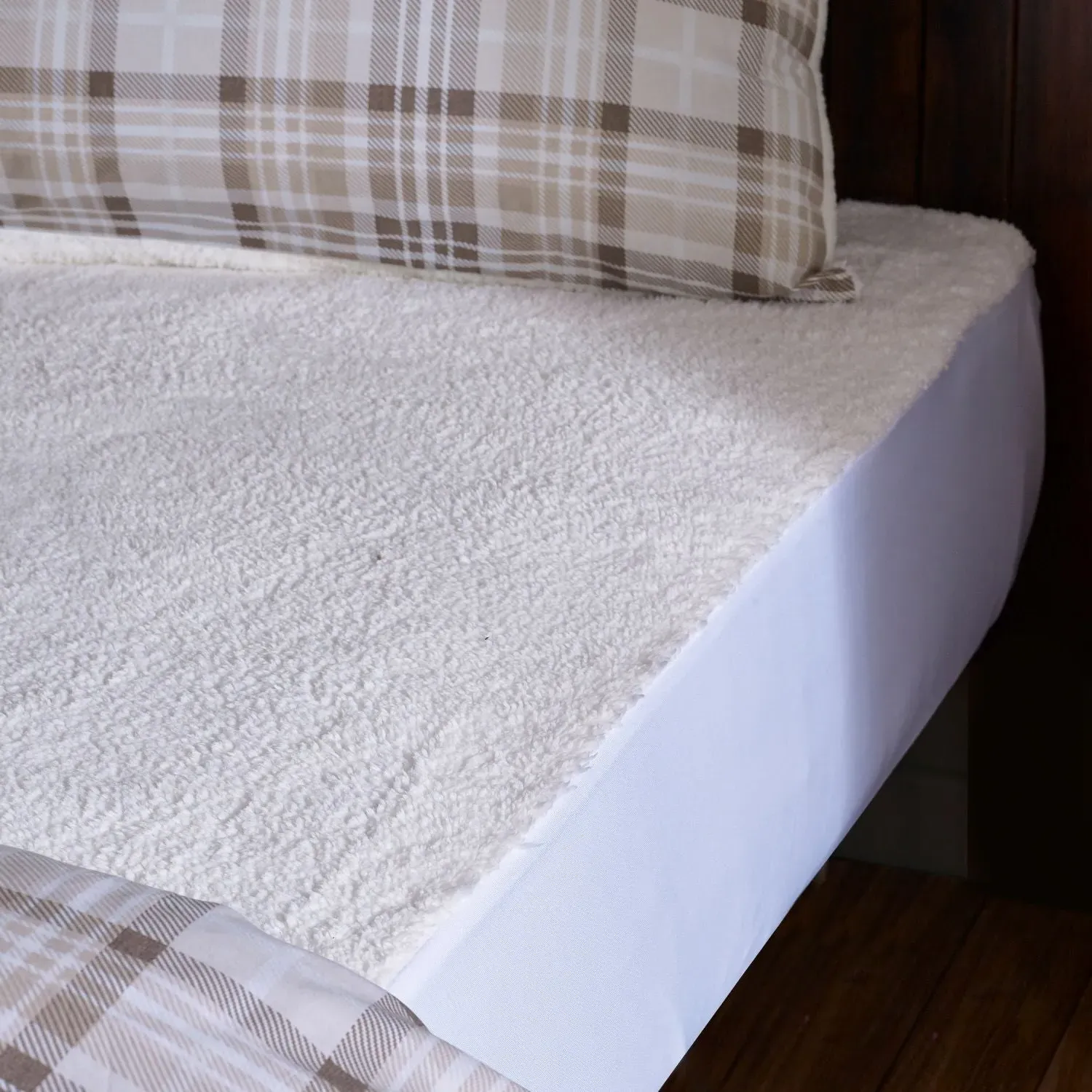 Catherine Lansfield Thermal Sherpa Fleece Underblanket Fitted Sheet - Cream product