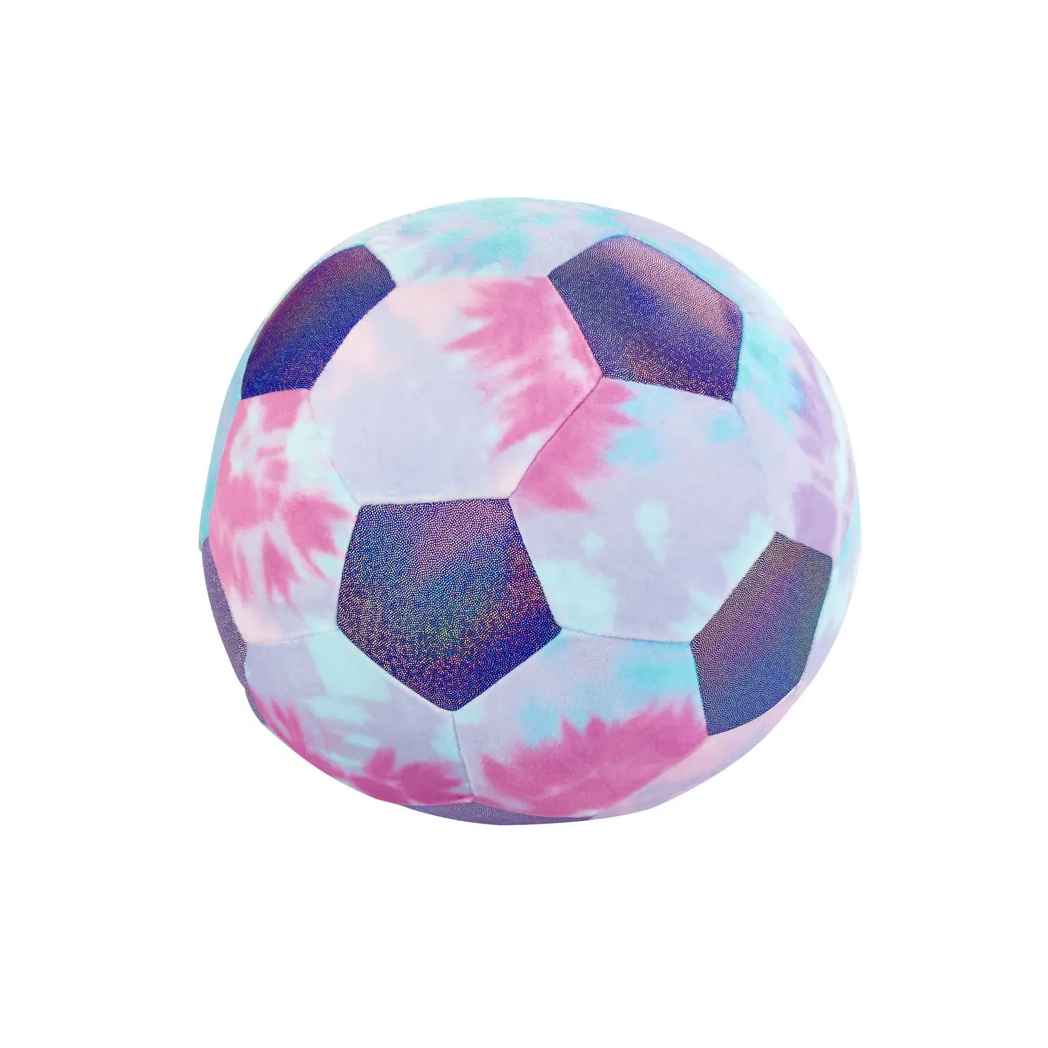 Catherine Lansfield Tie Dye Football 3D Shaped Cushion - Purple alternate view