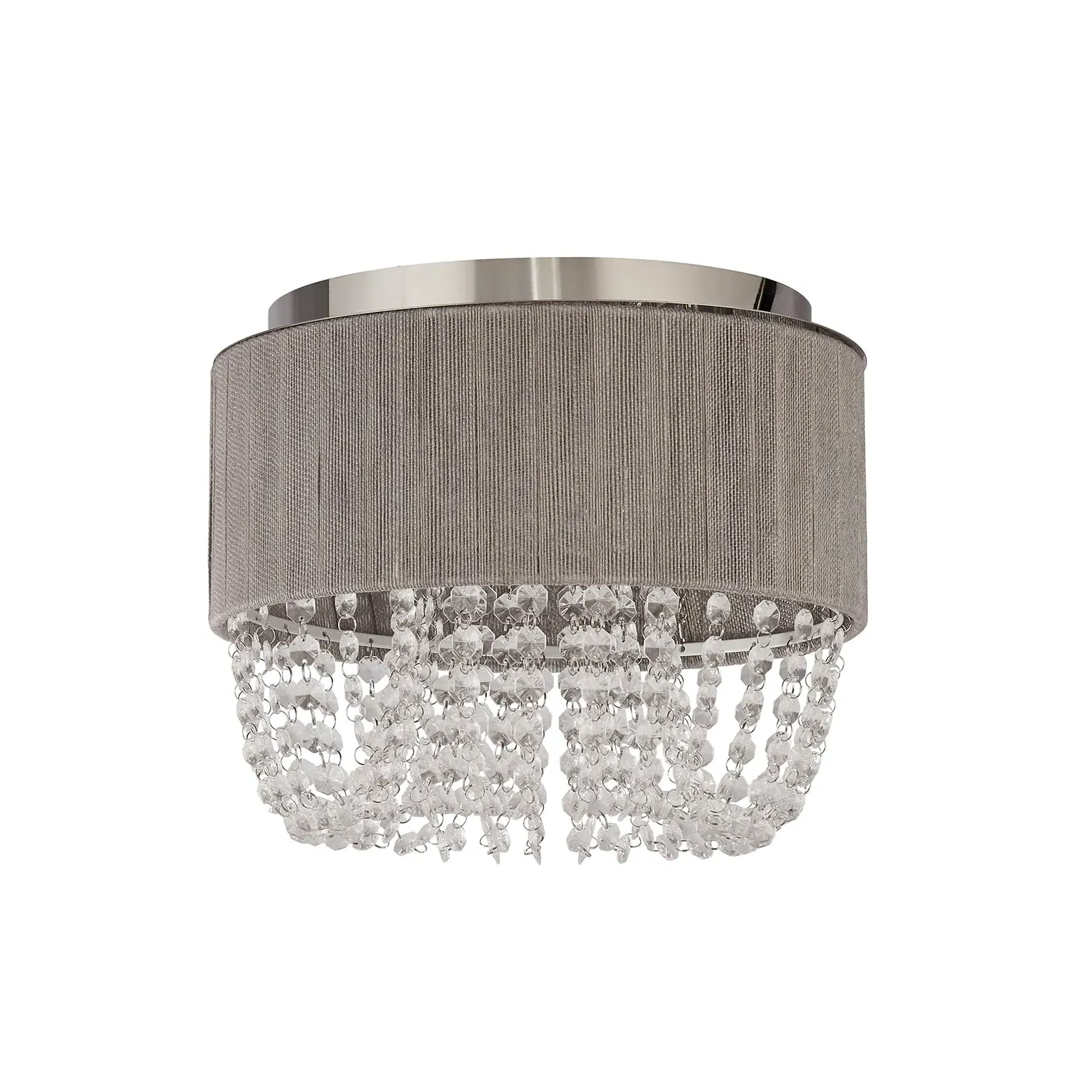 Ceiling Flush Light with Acrylic Drops - Grey
