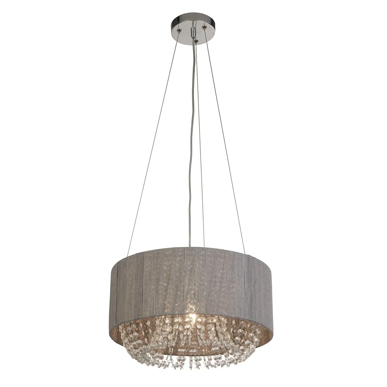 Ceiling Pendant Light with Acrylic Drops - Grey