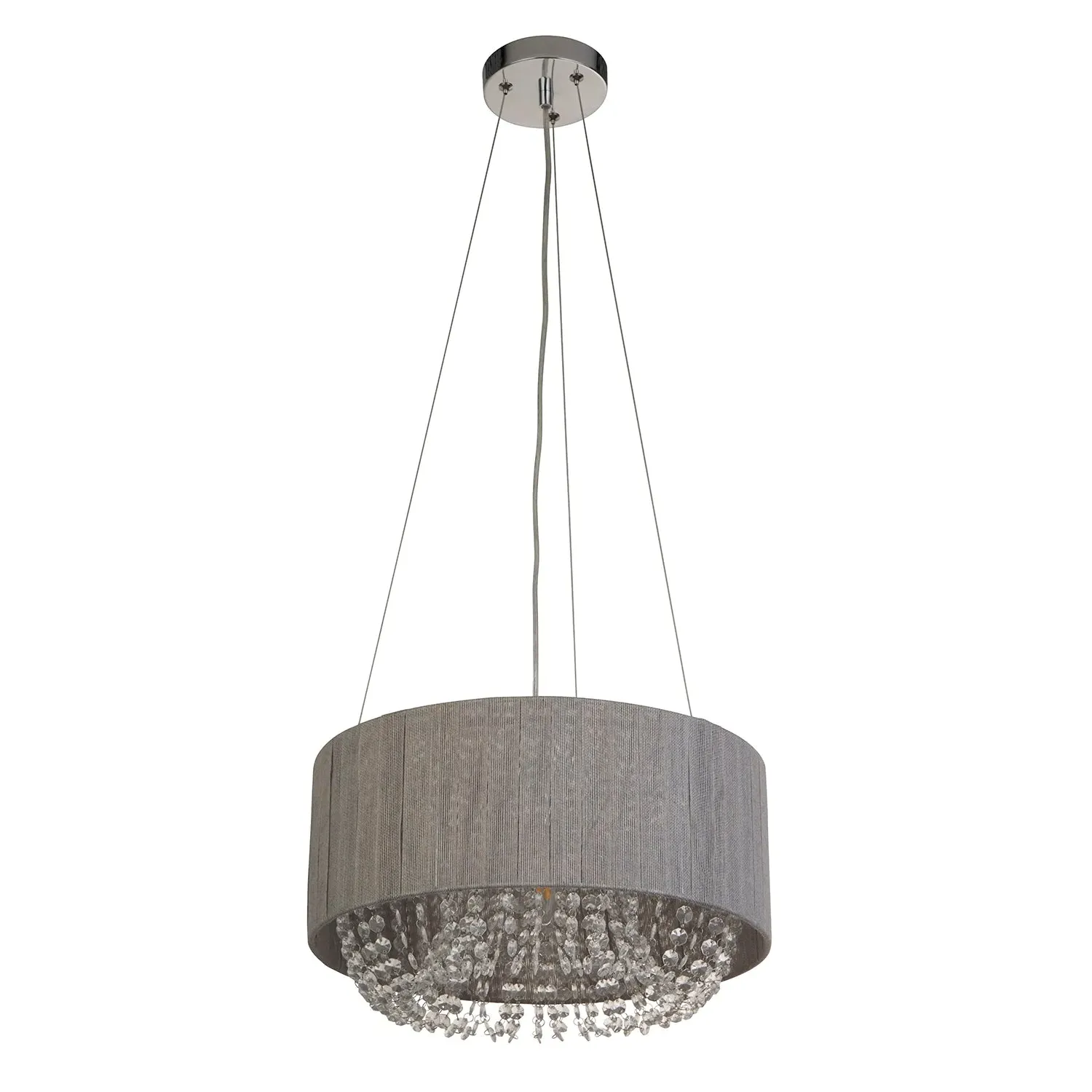 Ceiling Pendant Light with Acrylic Drops - Grey image