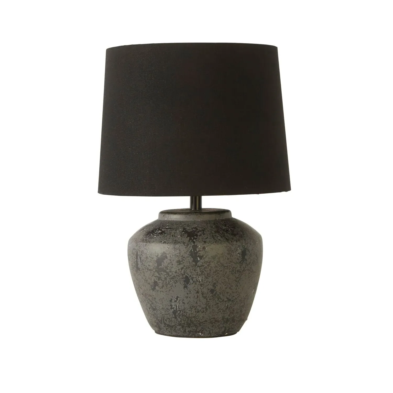 Ceramic Table Lamp - Black, Fabric