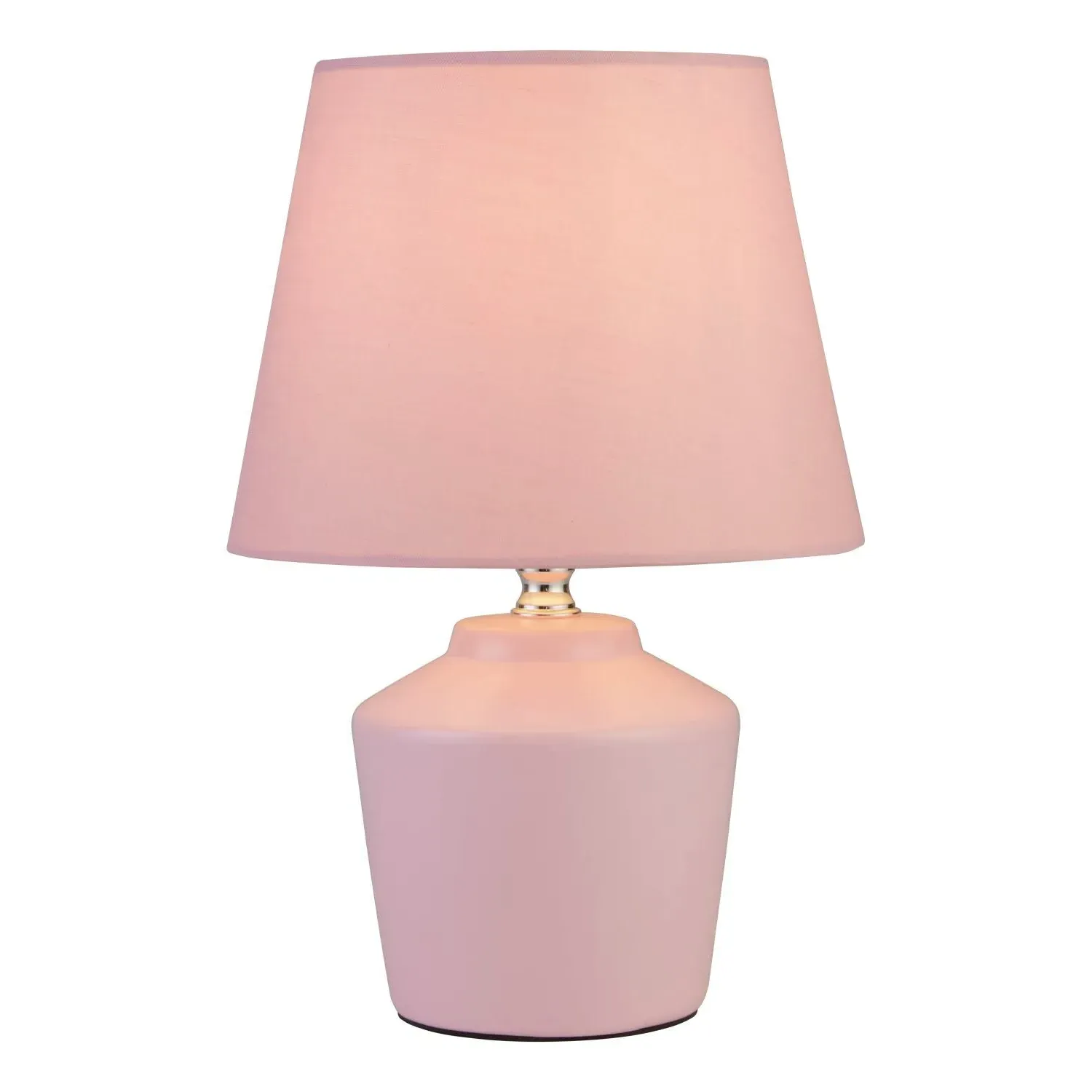 Ceramic Table Lamp - Pink, Fabric