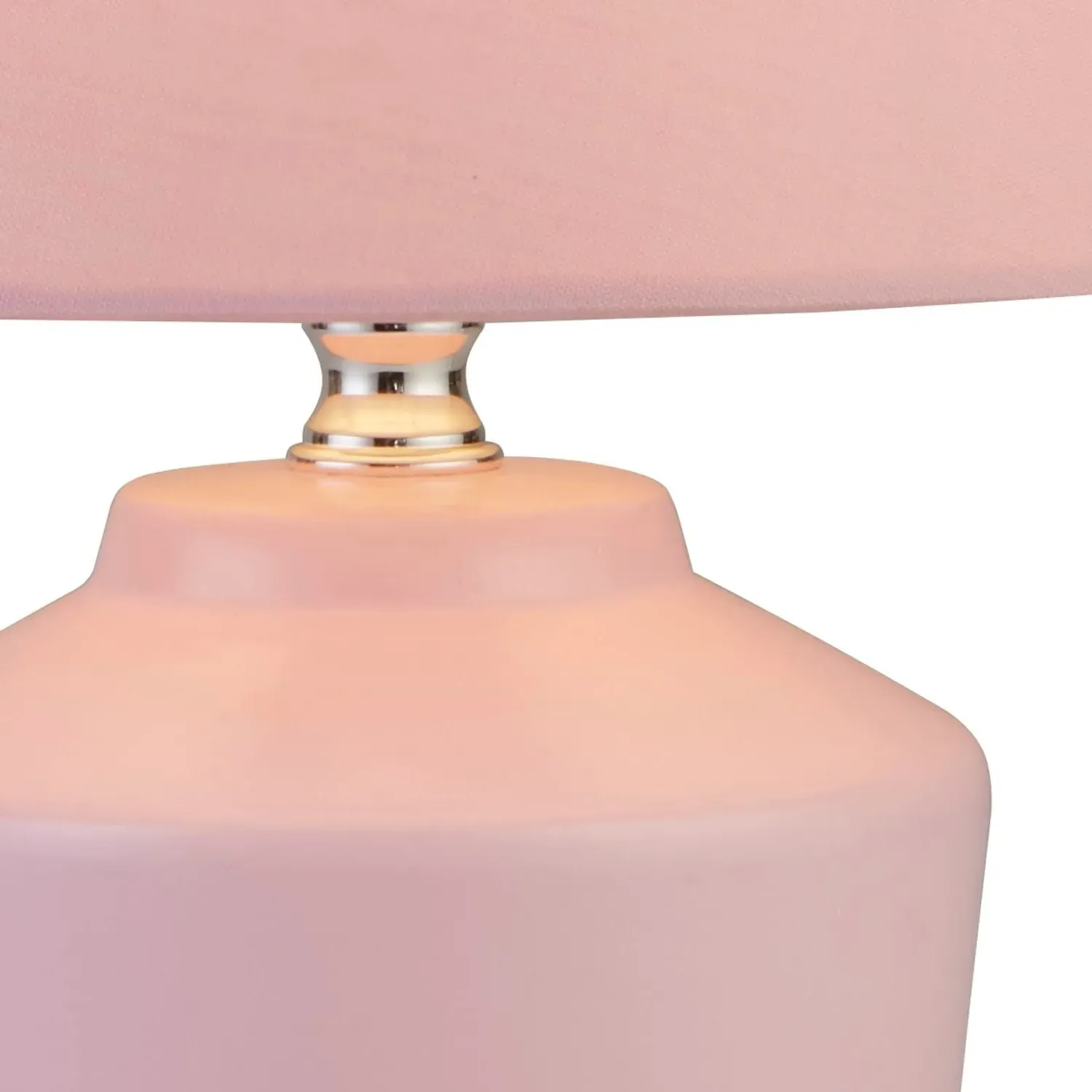 Ceramic Table Lamp - Pink, Fabric