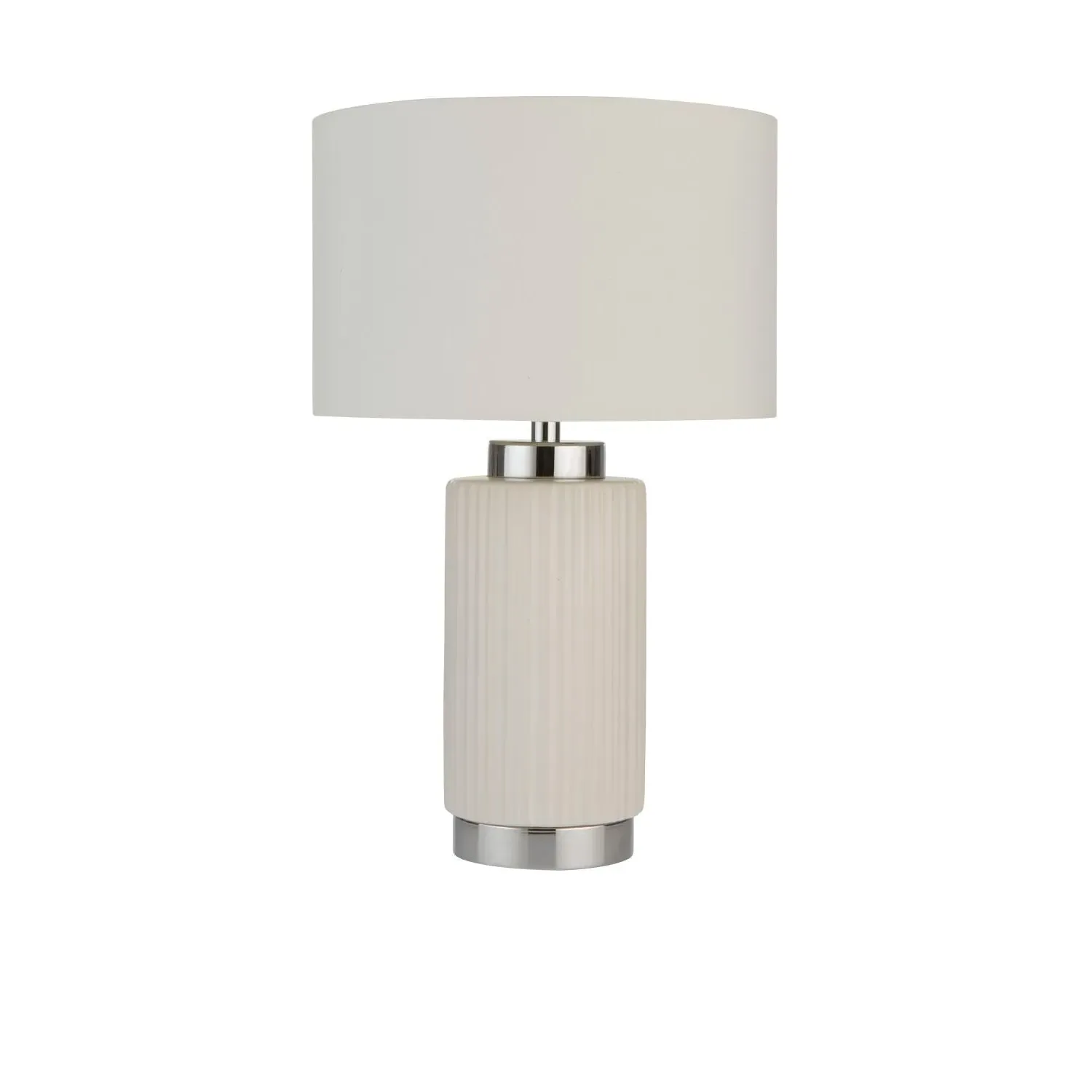 Ceramic Table Lamp - White, Chrome