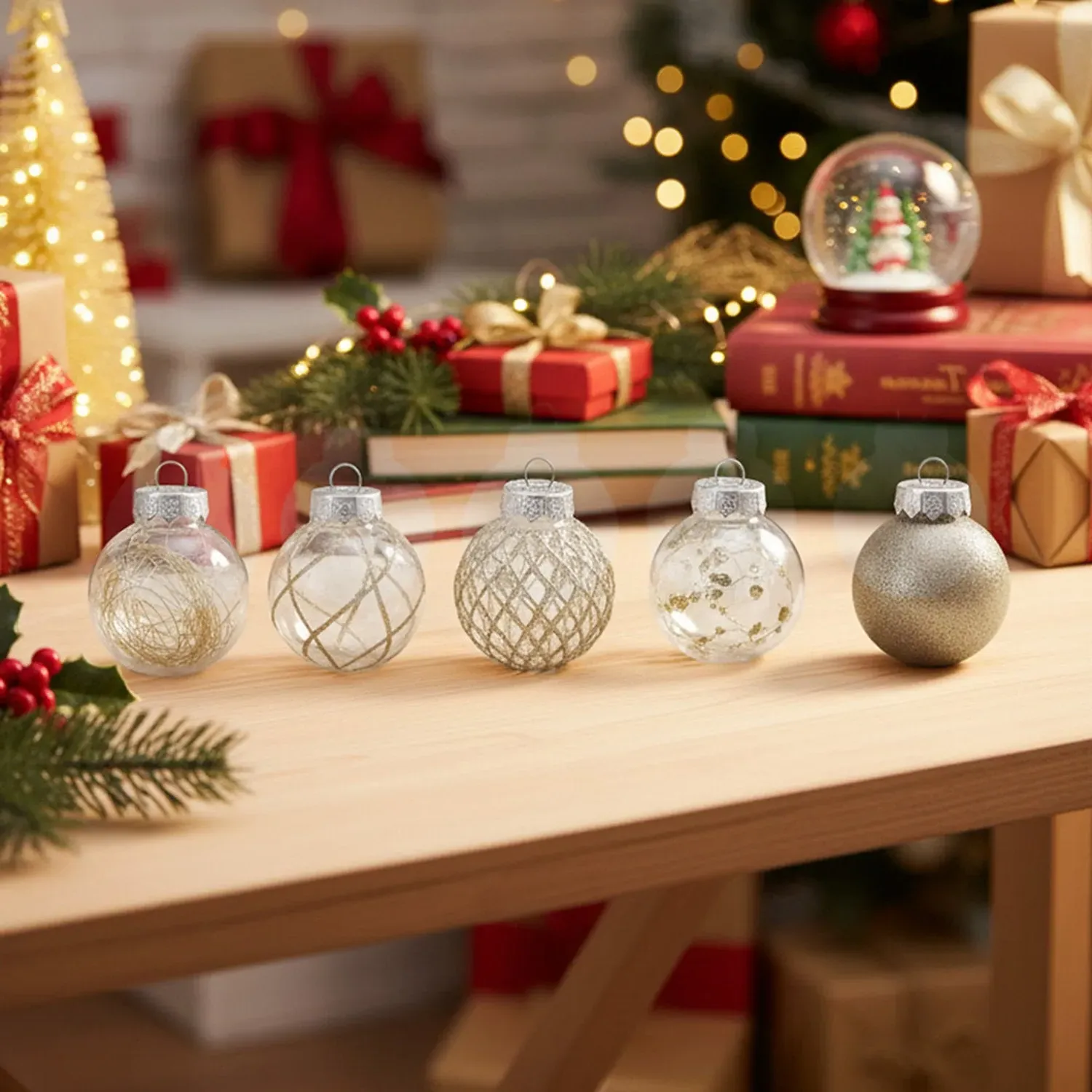 Champagne Christmas Baubles 30 Pack - Champagne by Julian Charles, image 2
