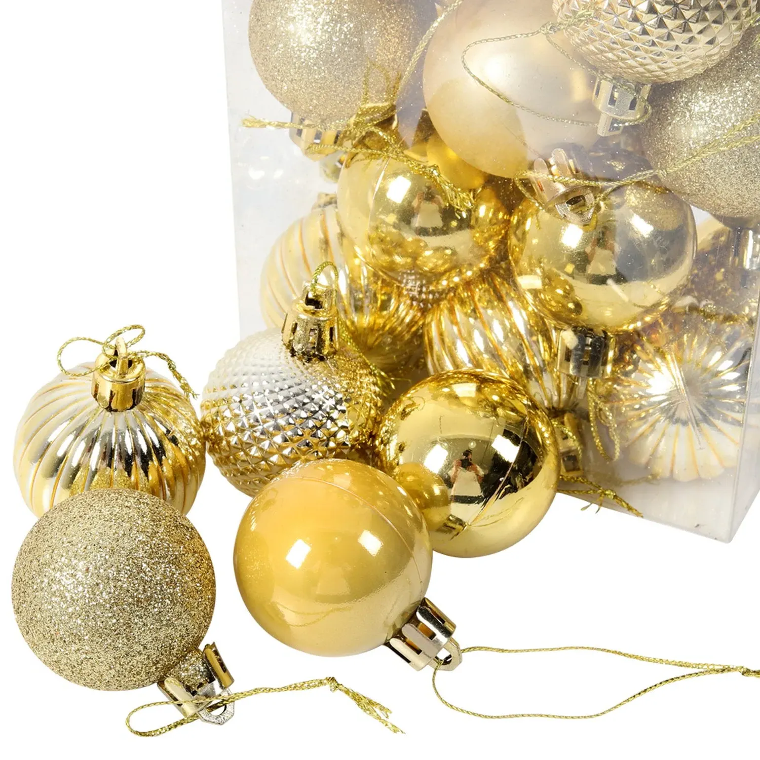 Christmas Baubles 36 Pack - Gold by Julian Charles