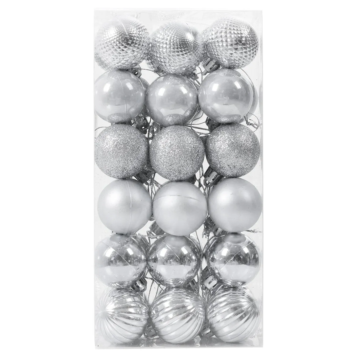Christmas Baubles 36 Pack - Silver by Julian Charles, image 2