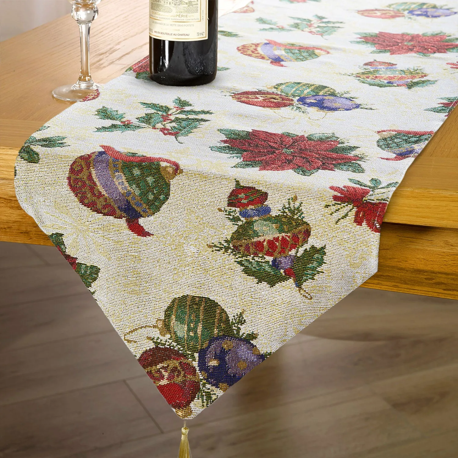 Christmas Carol Table Runner - Multi, Tapestry image