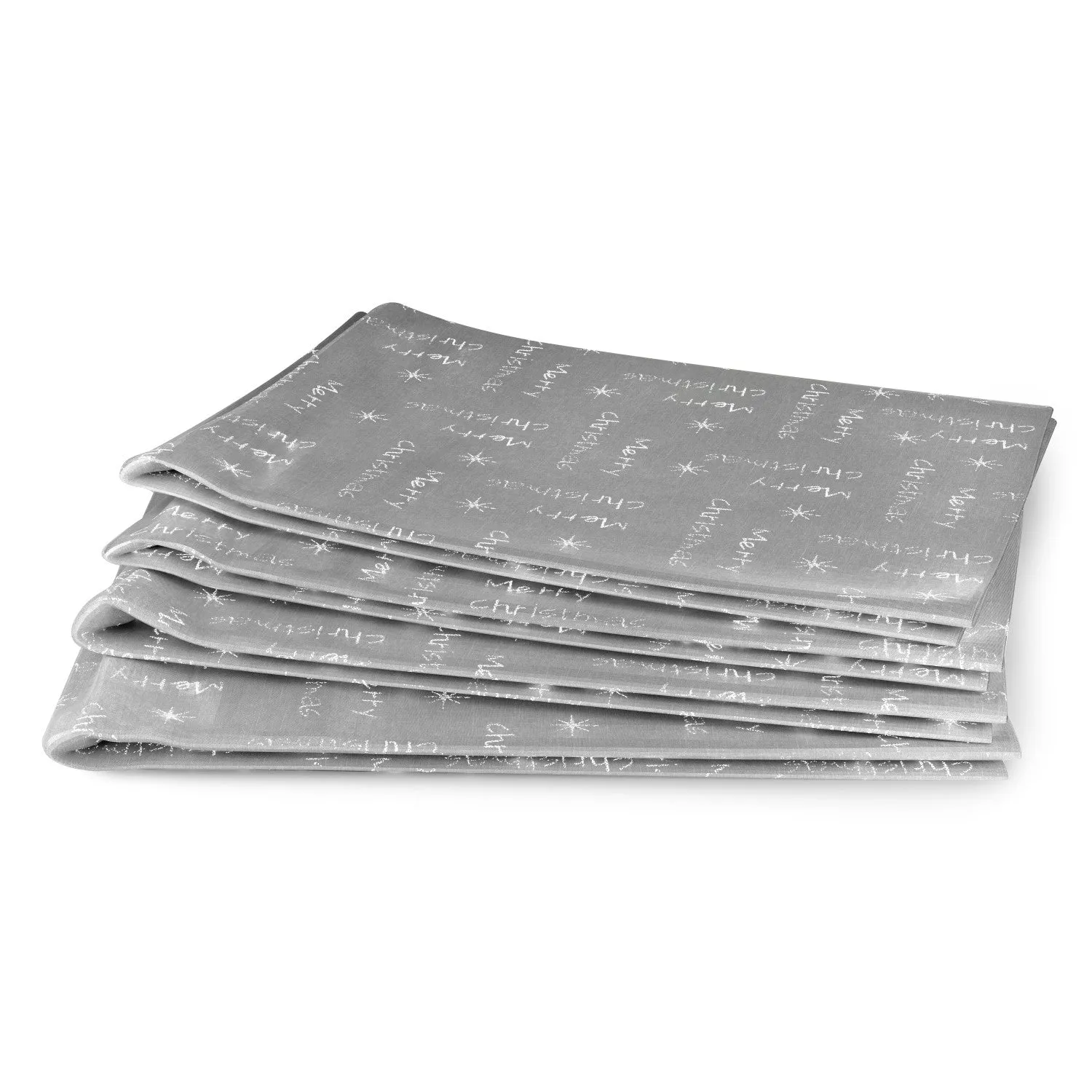 Christmas Napkins Pack of 4 - Grey, Jacquard