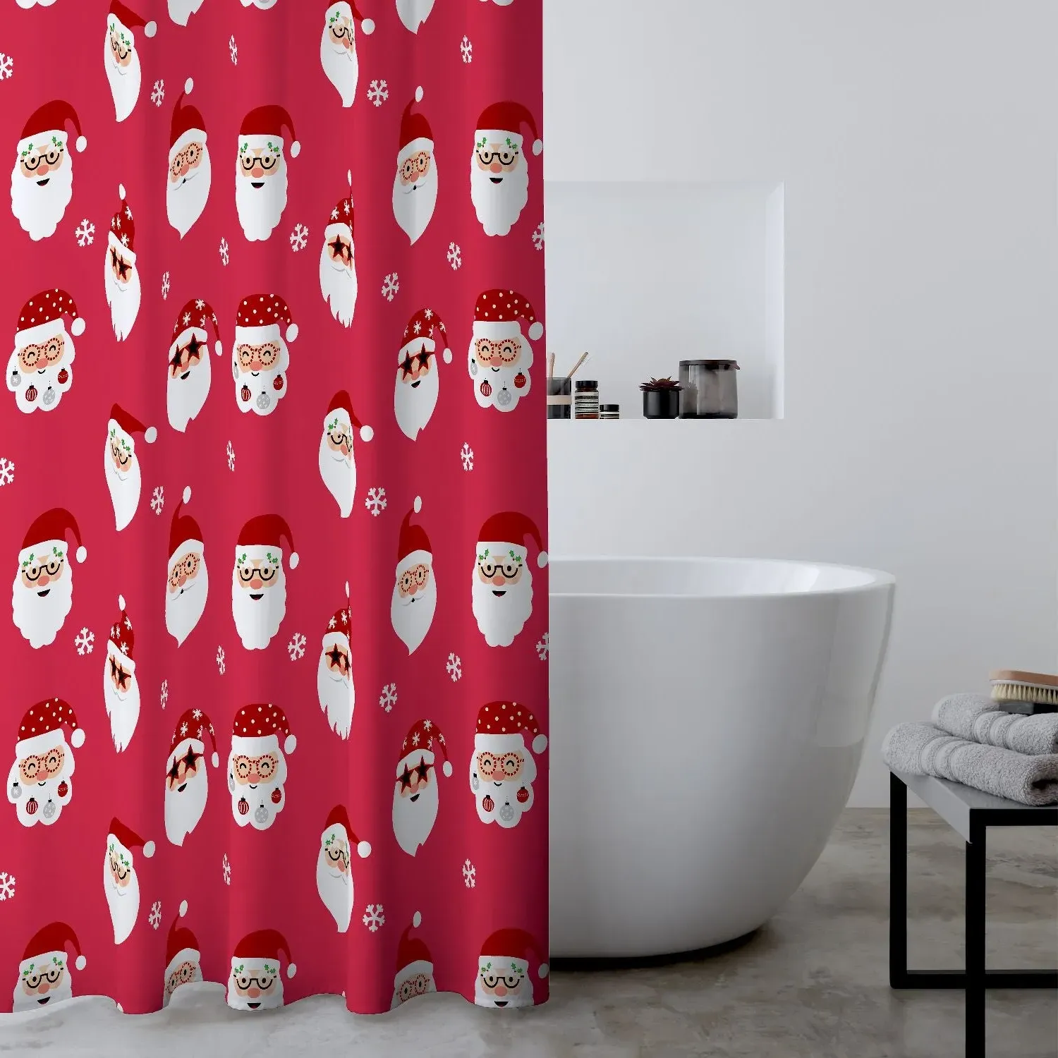 Christmas Shower Curtain - Red