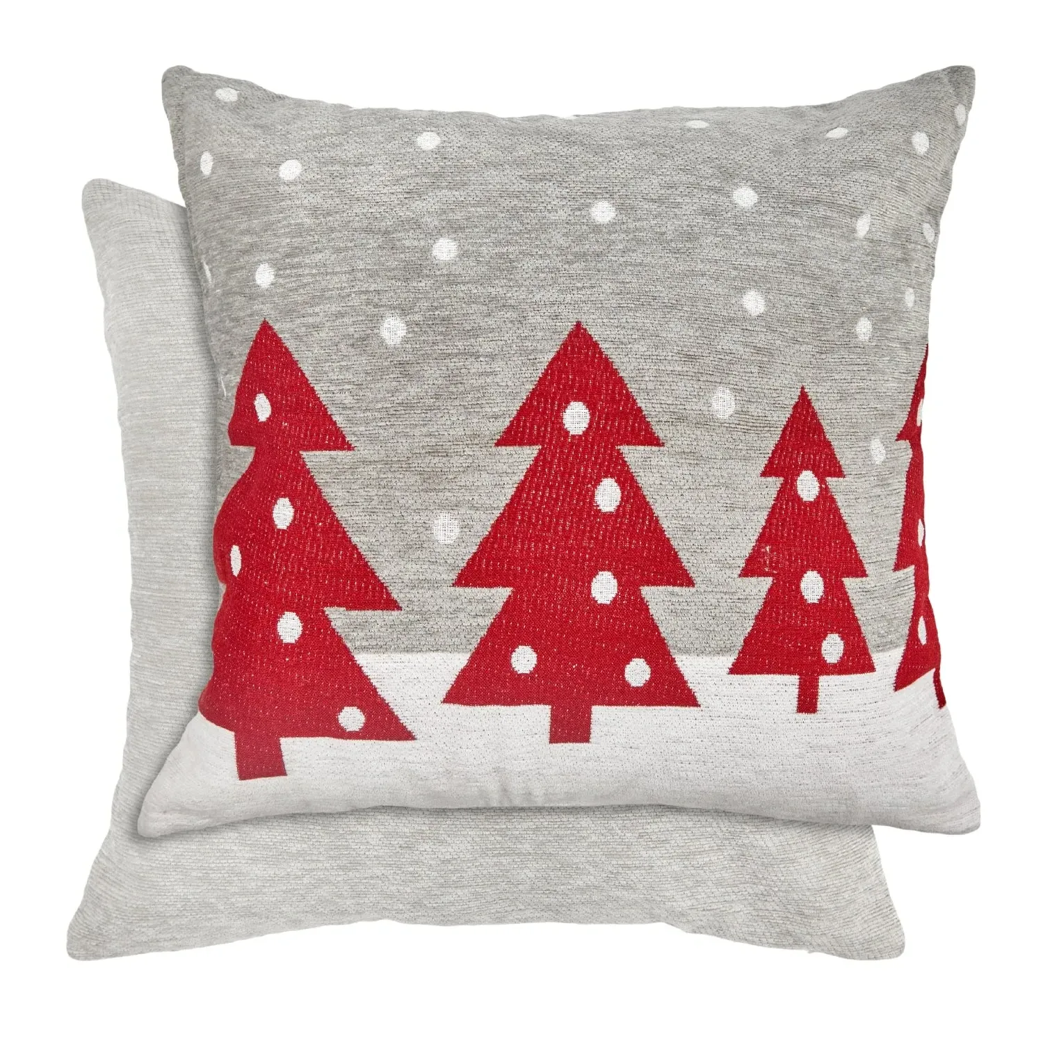 Christmas Tree Cushion Cover Pair - Multi, Chenille