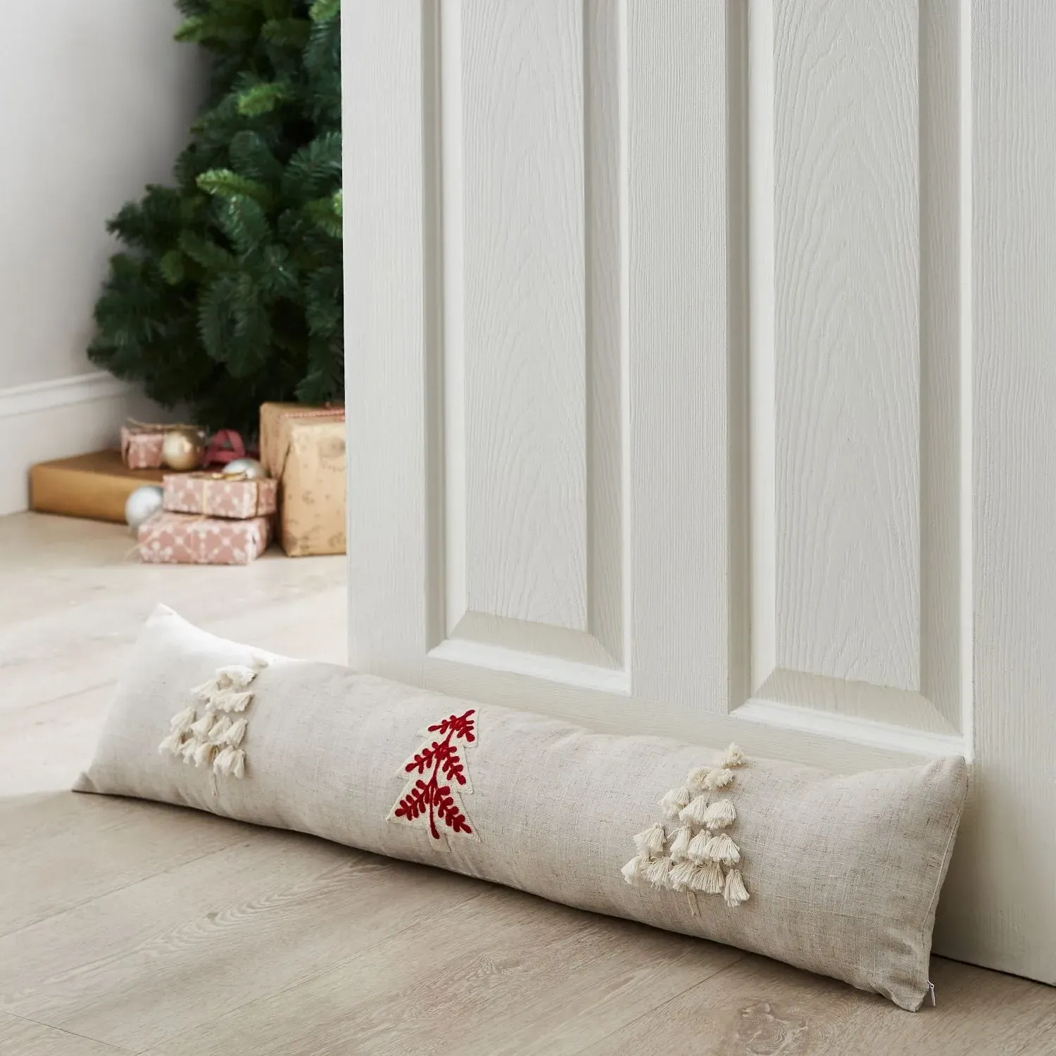 Christmas Tree Draught Excluder - Natural