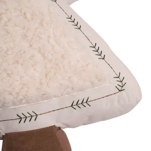 Christmas Tree Shaped Cushion - White image