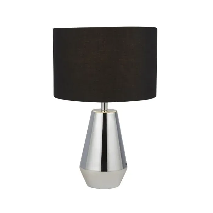 Pair Table Lamps with Touch Control - Black, Chrome alternate view