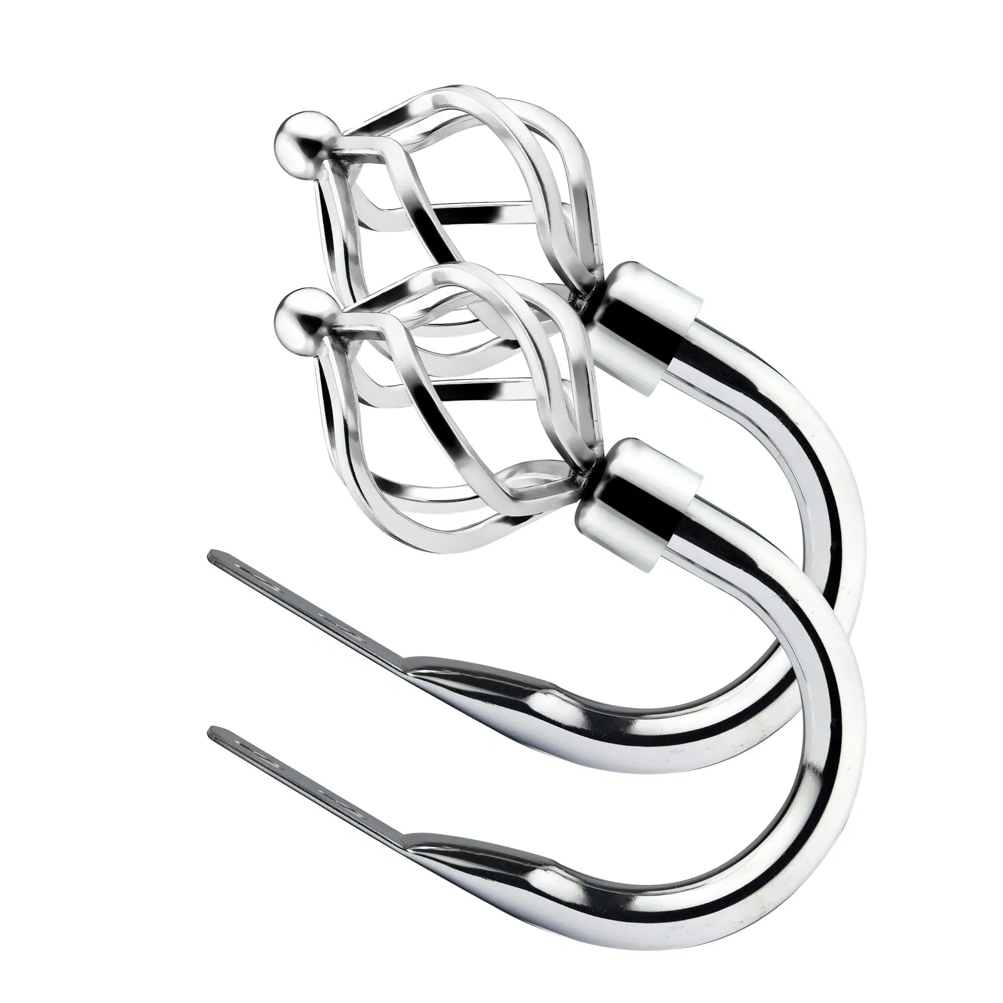 Chrome Bird Cage Curtain Holdbacks Pair - Silver alternate view