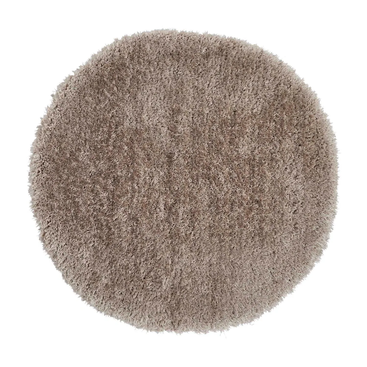 Circle Shaggy Rug Hand-Tufted - Grey image