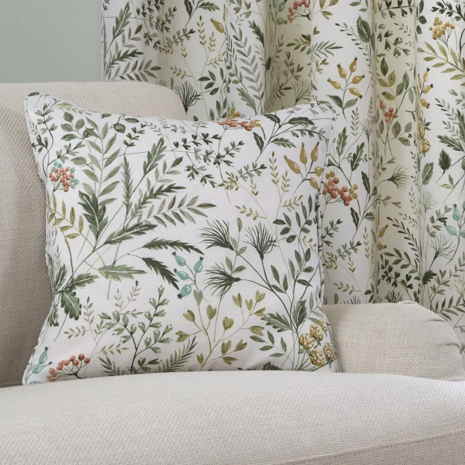 Cleo Floral Willow Cushion Cover - Green product
