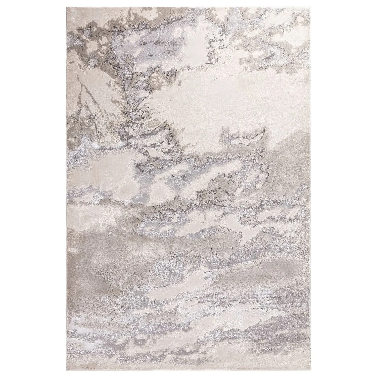 Cloud Rug with Metallic Accents - Grey