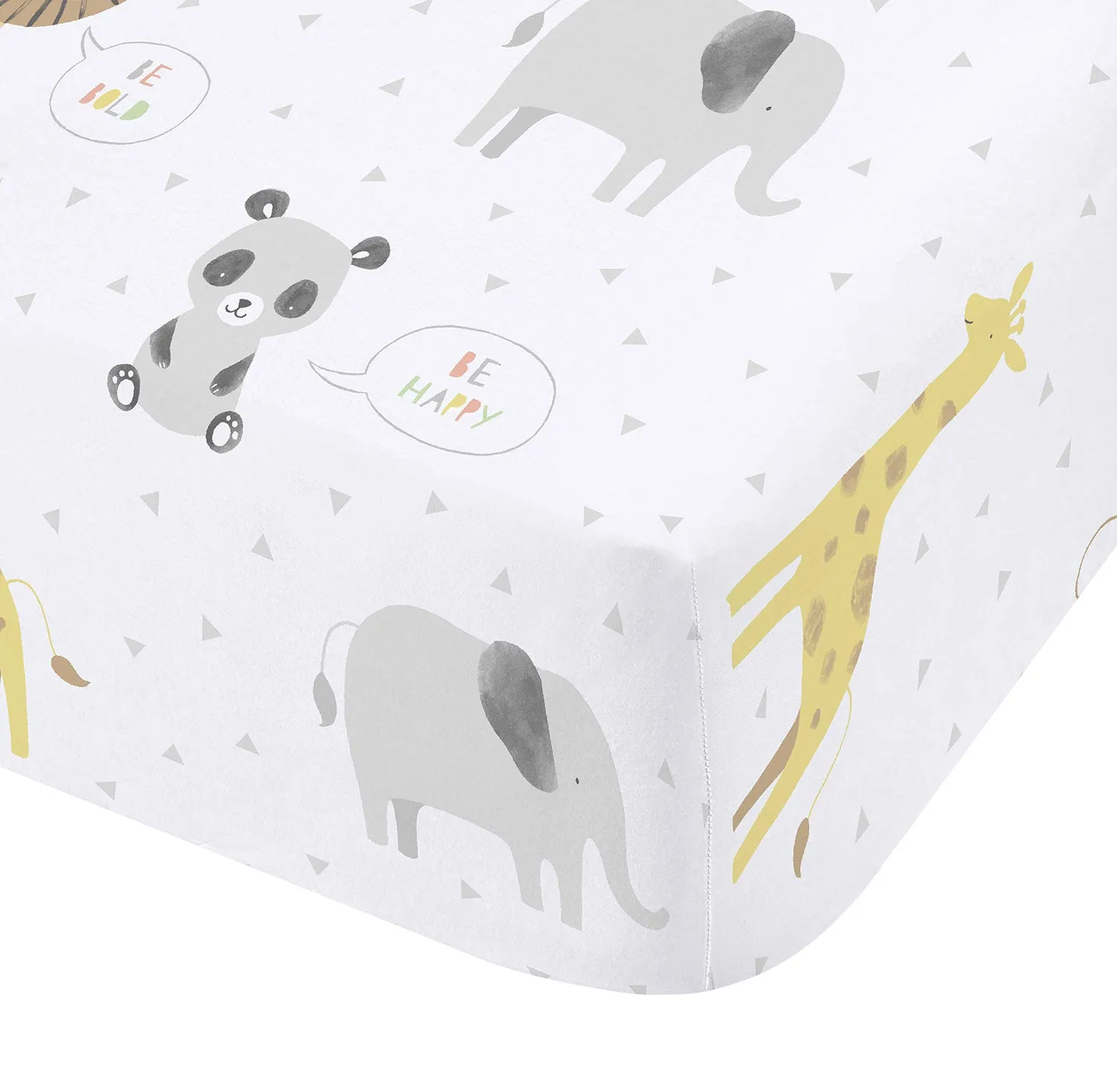 Cot Bed Fitted Sheet - Natural, Cotton Blend image
