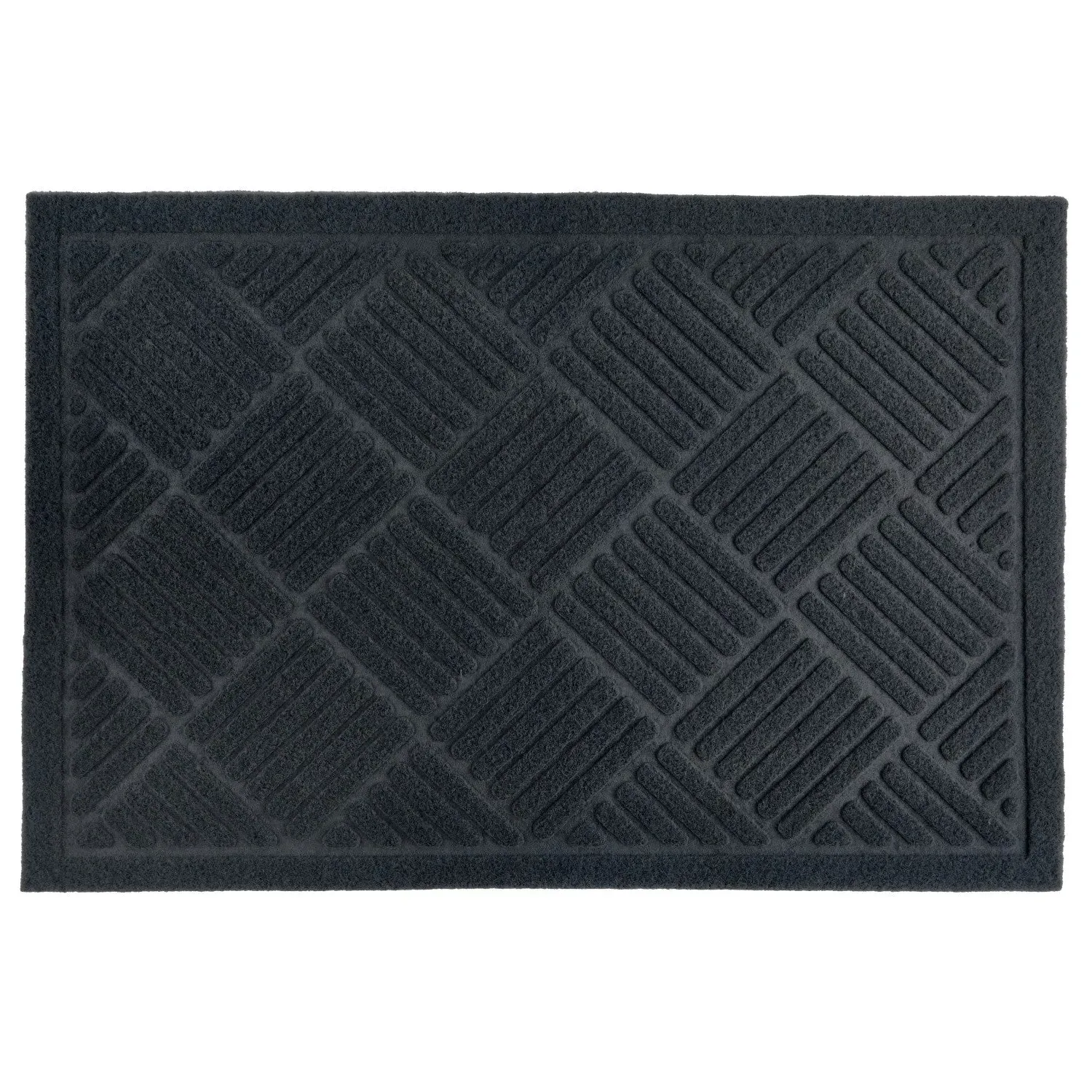 Cross Hatch Absorbent Doormat - Black product