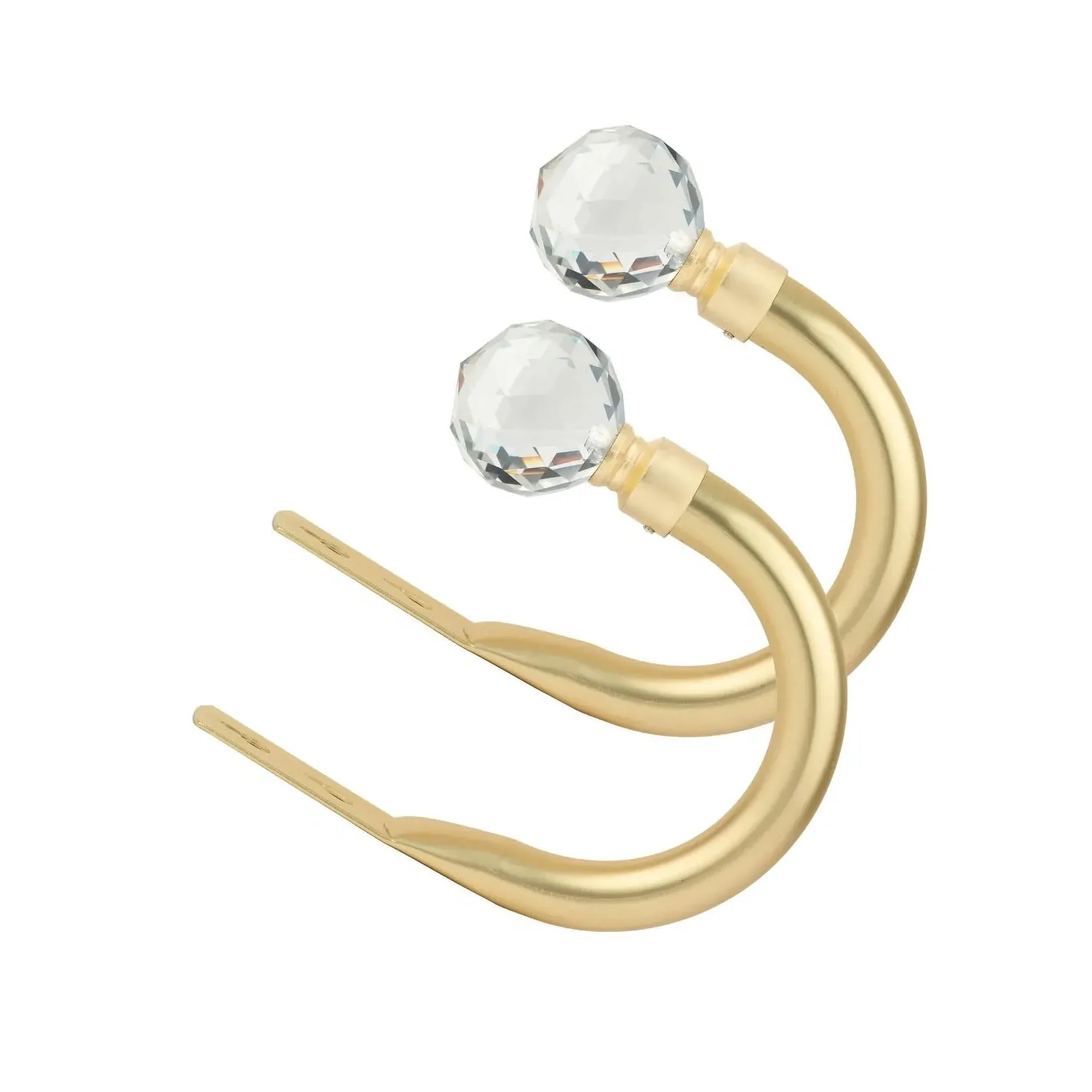 Crystal Curtain Holdbacks Pair - Matt Gold product