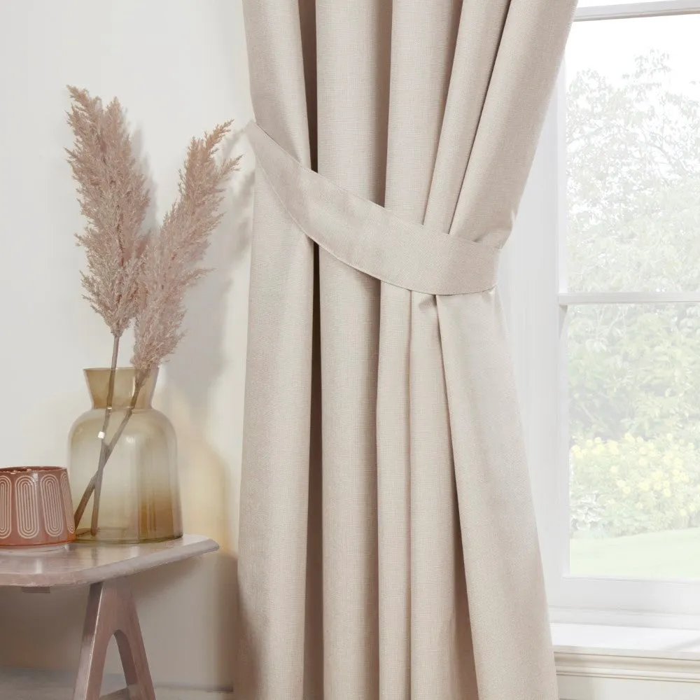 Curtain Tie Backs - Natural, Slub Fabric
