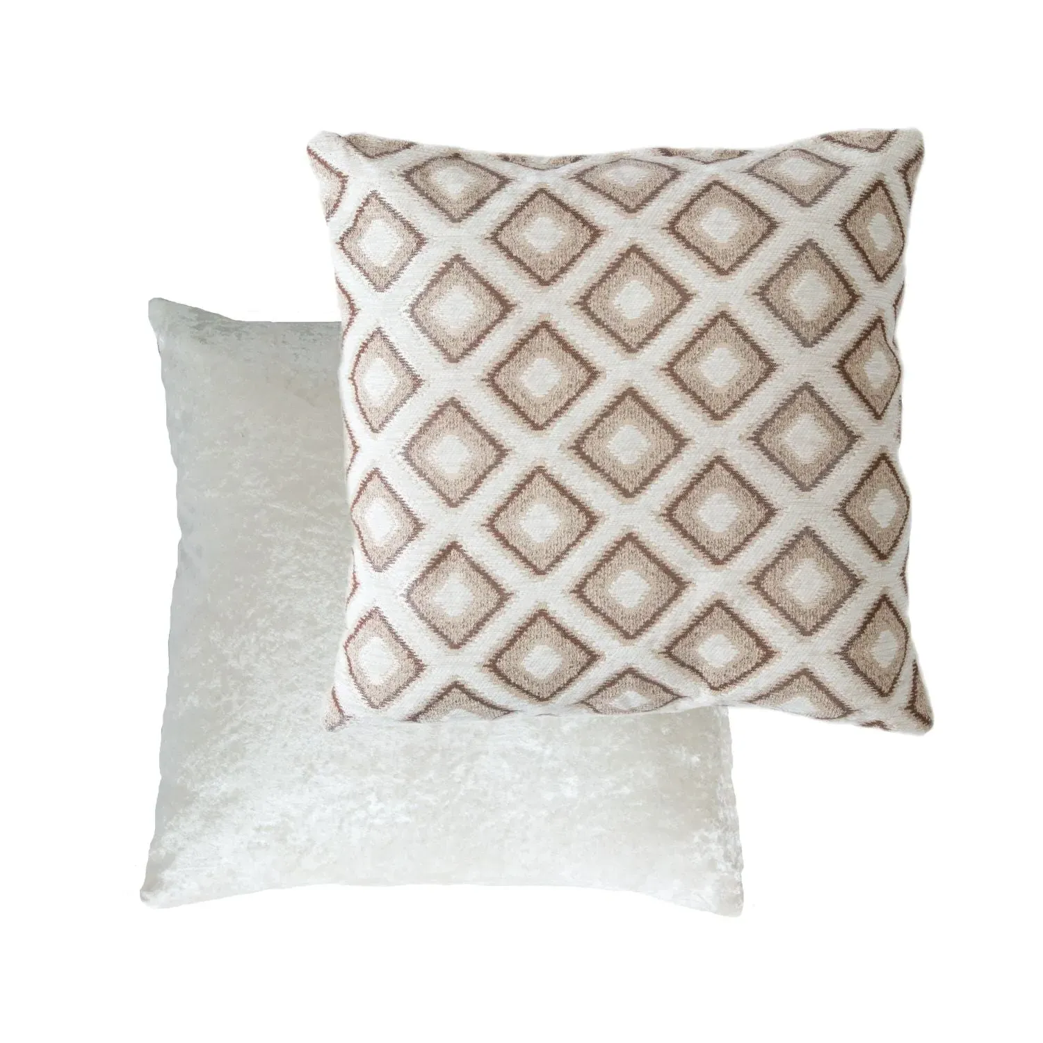 Cushion Cover Pair Geometric Jacquard - Cream
