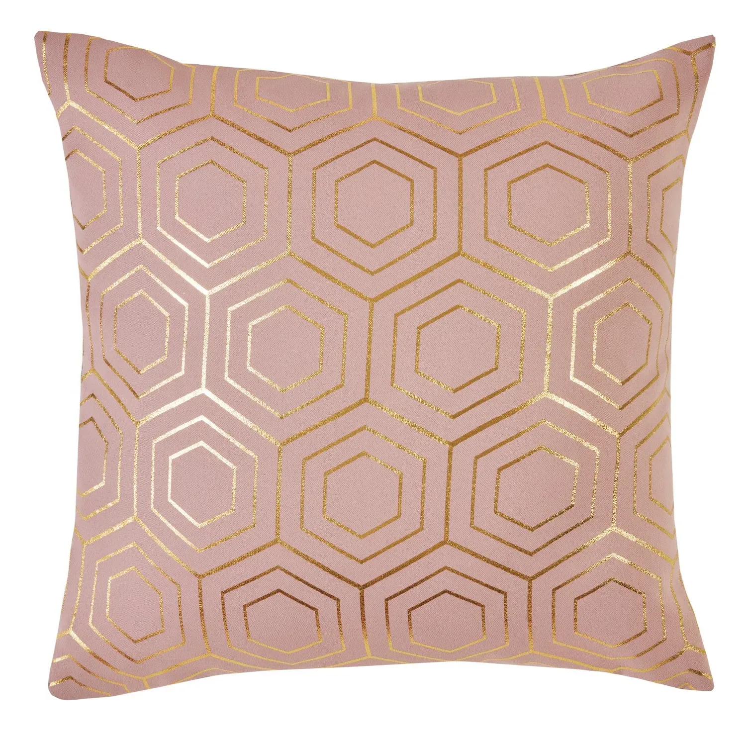 Cushion Cover Pair with Geometric Design - Pink, Velvet