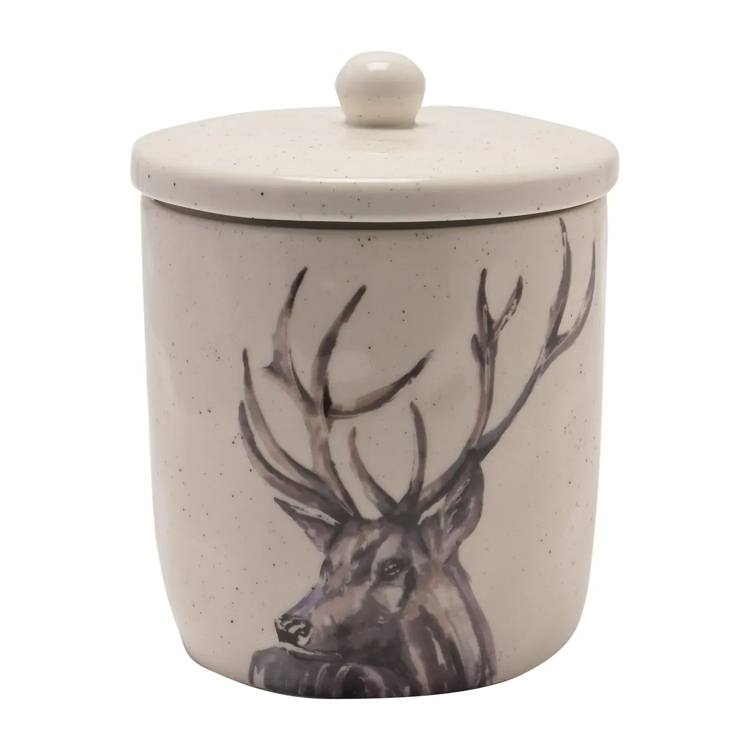 Cylindrical Storage Canister - White, Ceramic